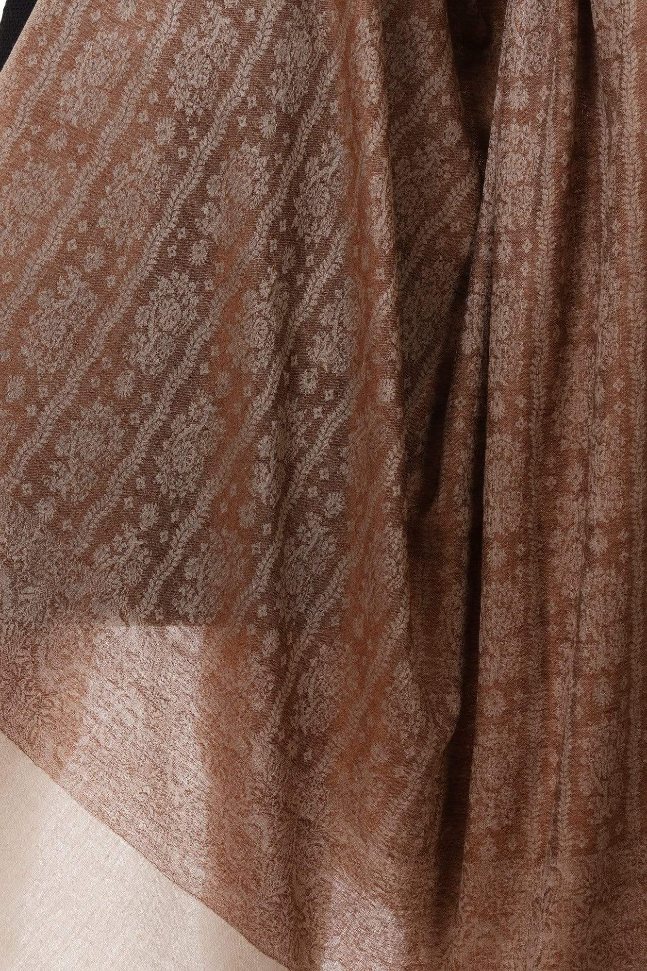 Pashtush Womens Fine Wool Shawl, Espresso - Image 2