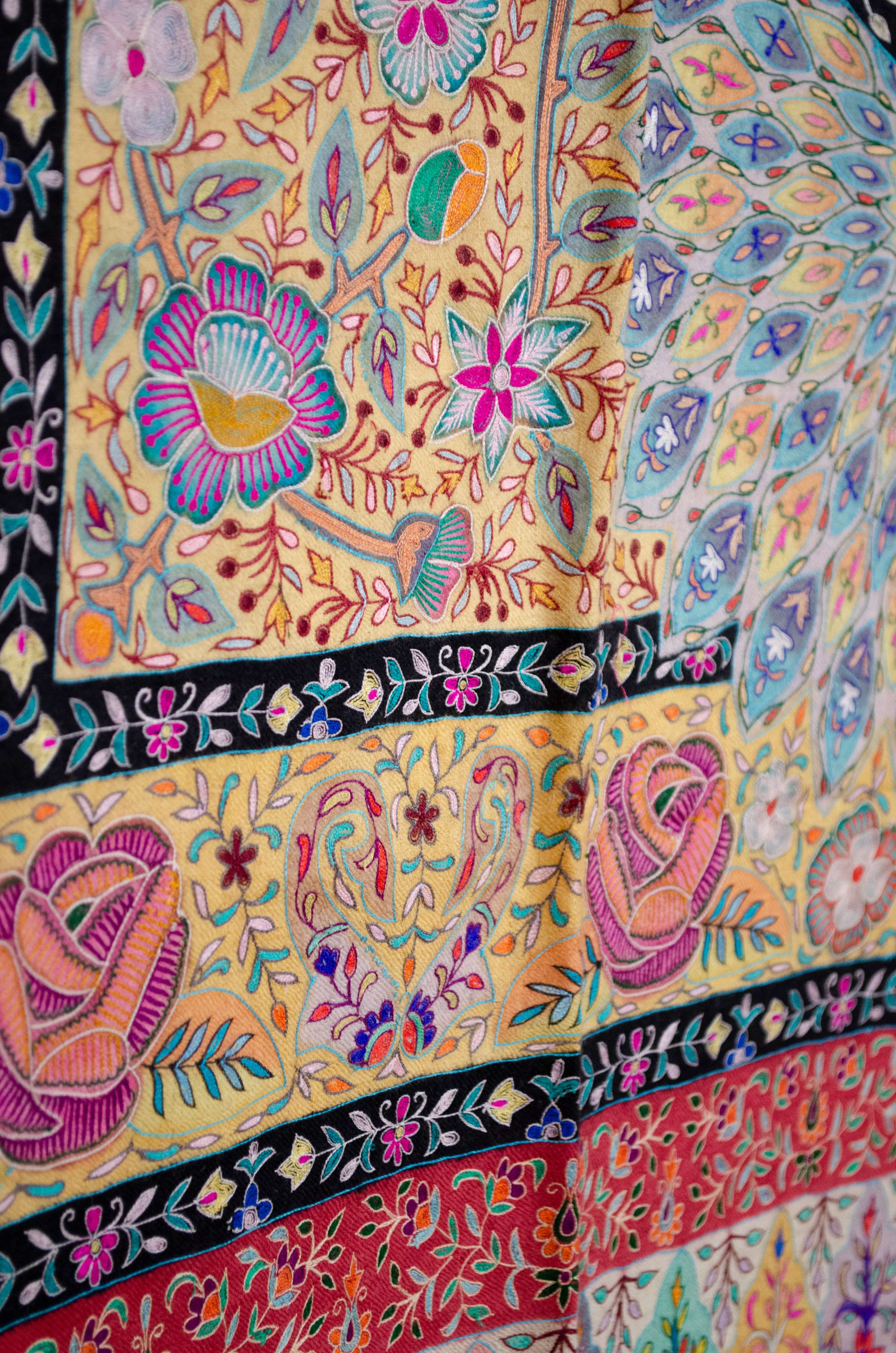 Pashtush Womens Pashmina Handmade Kalamkari Shawl, Multicoloured - Image 5