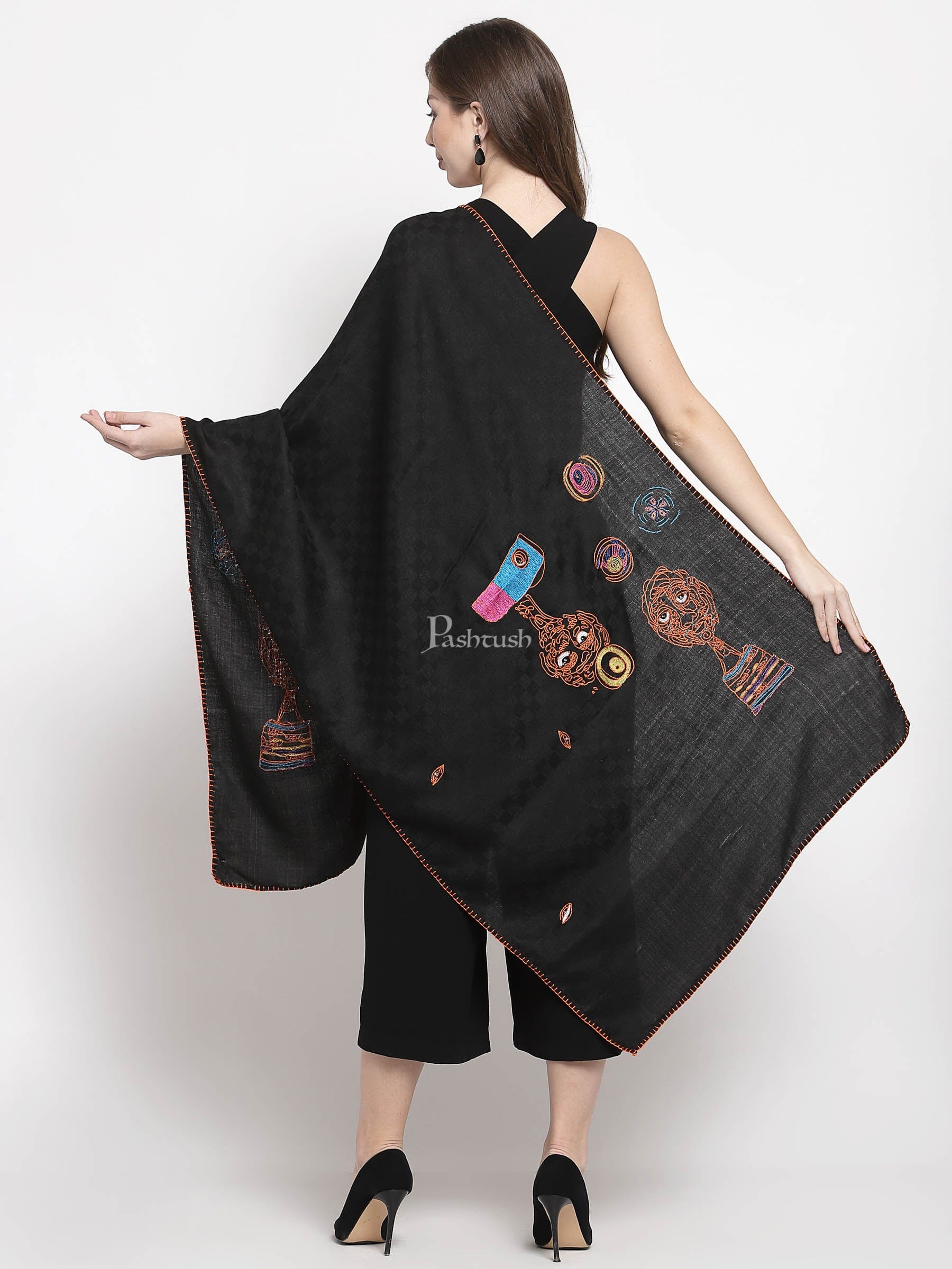 Pashtush Handmade Neon Checkered Scarf ( Alchemy Collection ) - Image 3
