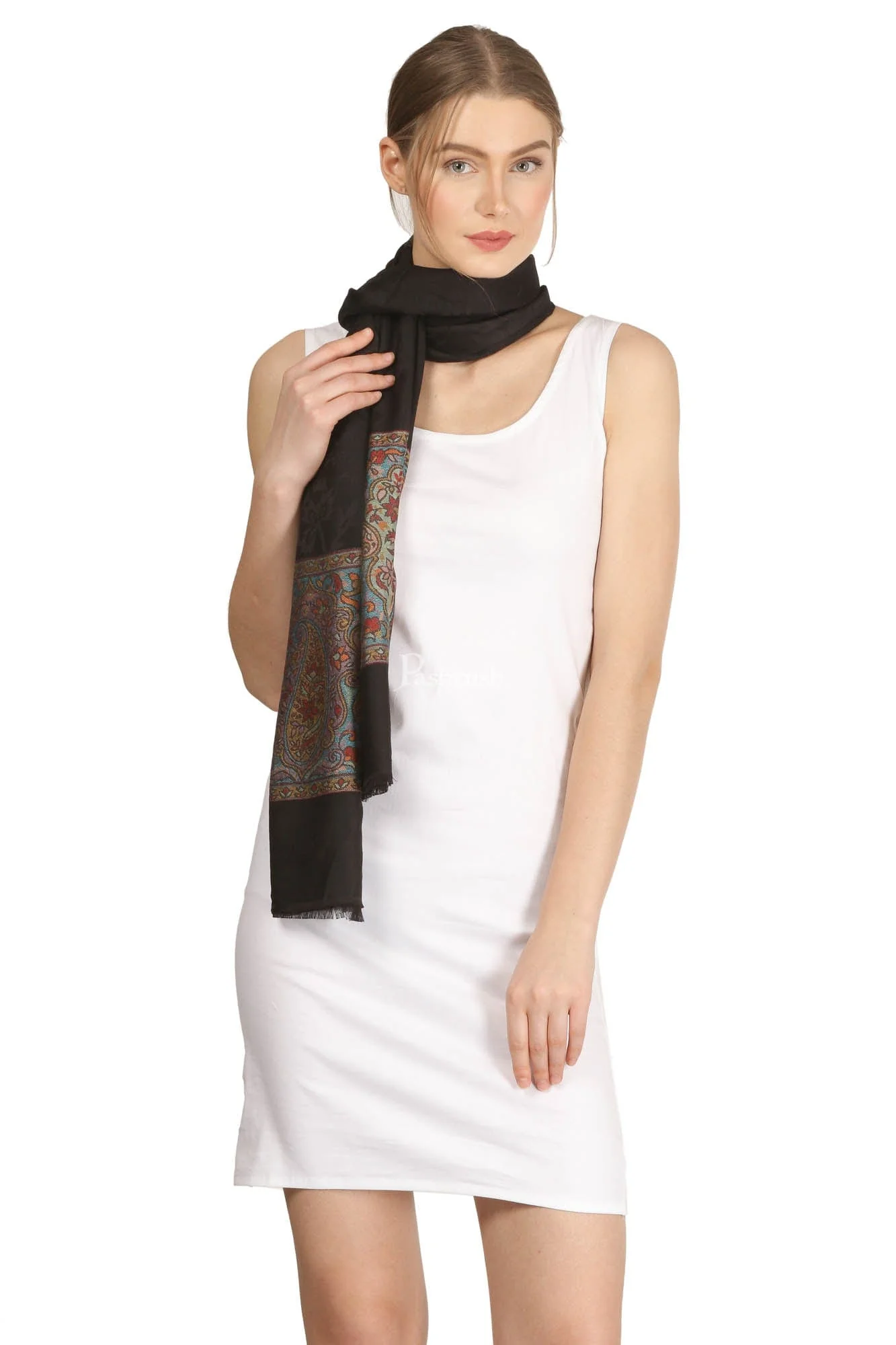 Pashtush His And Her Gift Set of Fine Wool Mens Stole and Womens Bamboo Stole - Image 7