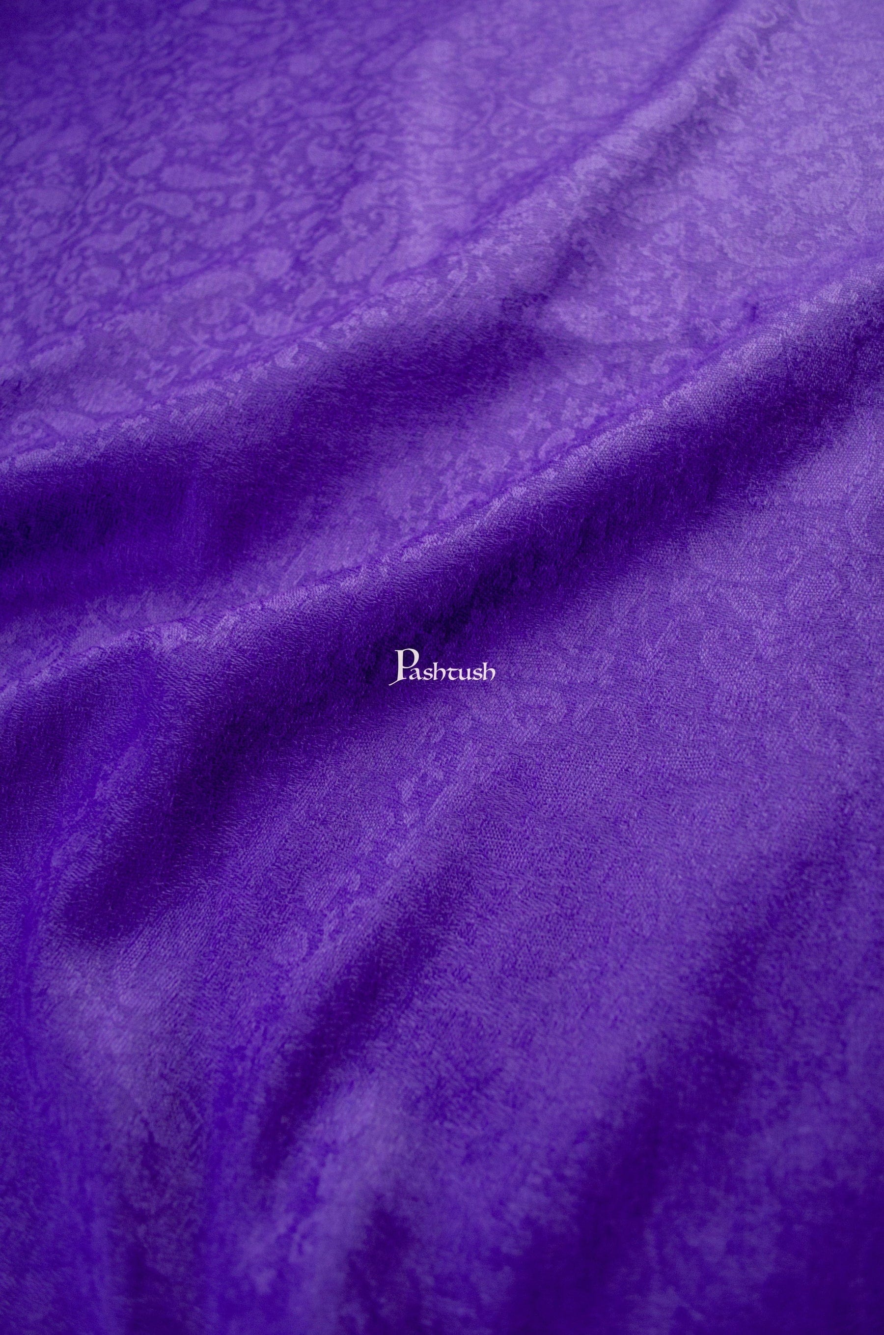 Pashtush His And Her Gift Set Of Fine Wool Self Stole and Bamboo Stole With Premium Gift Box Packaging, Violet and Multicolour - Image 3