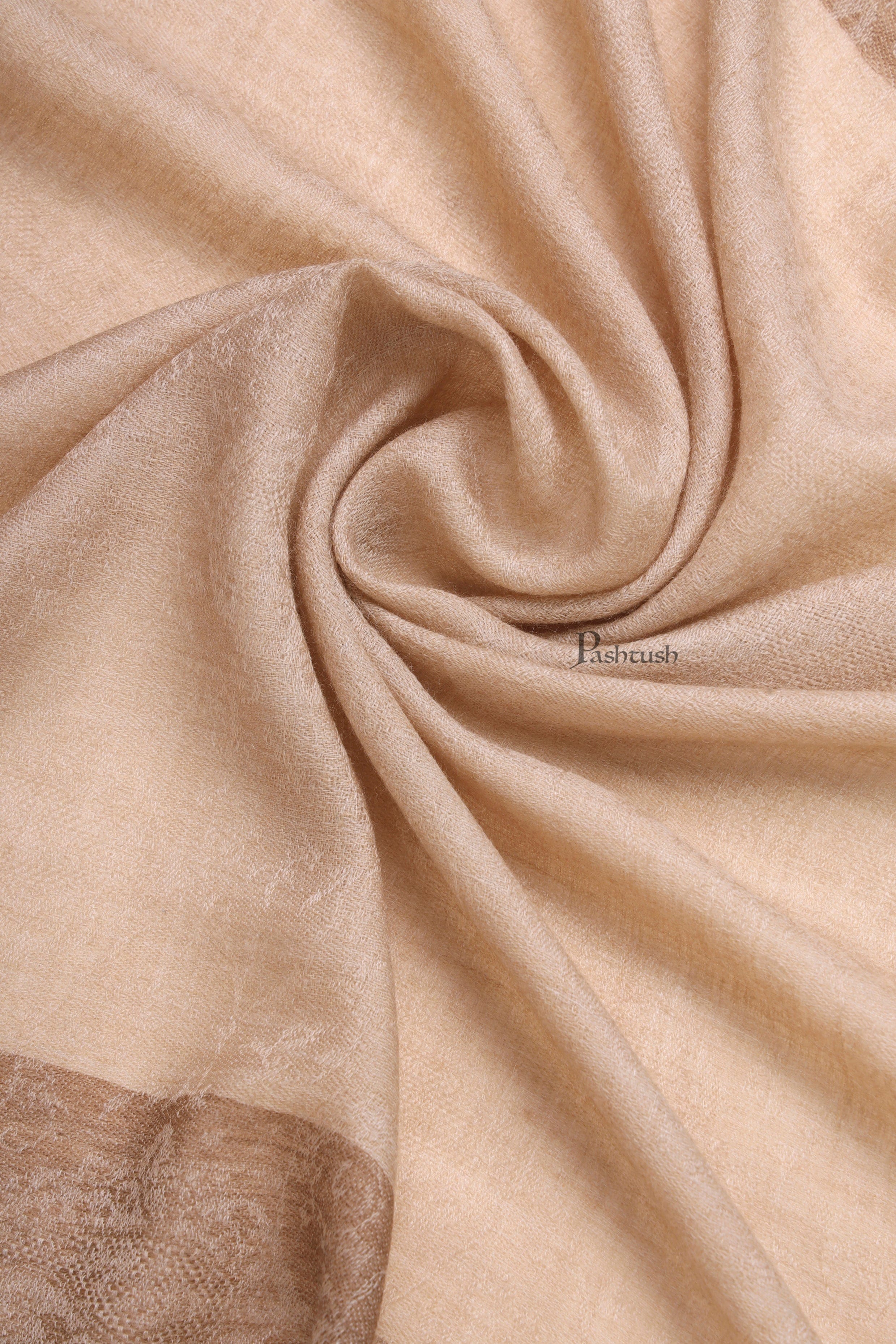 Pashtush His and Her Gift Set of Mens Extra Fine Wool Stole and Womens Twilight Shawl, Beige, Packaged in Keepsake Wooden Chester Gift Box - Image 5