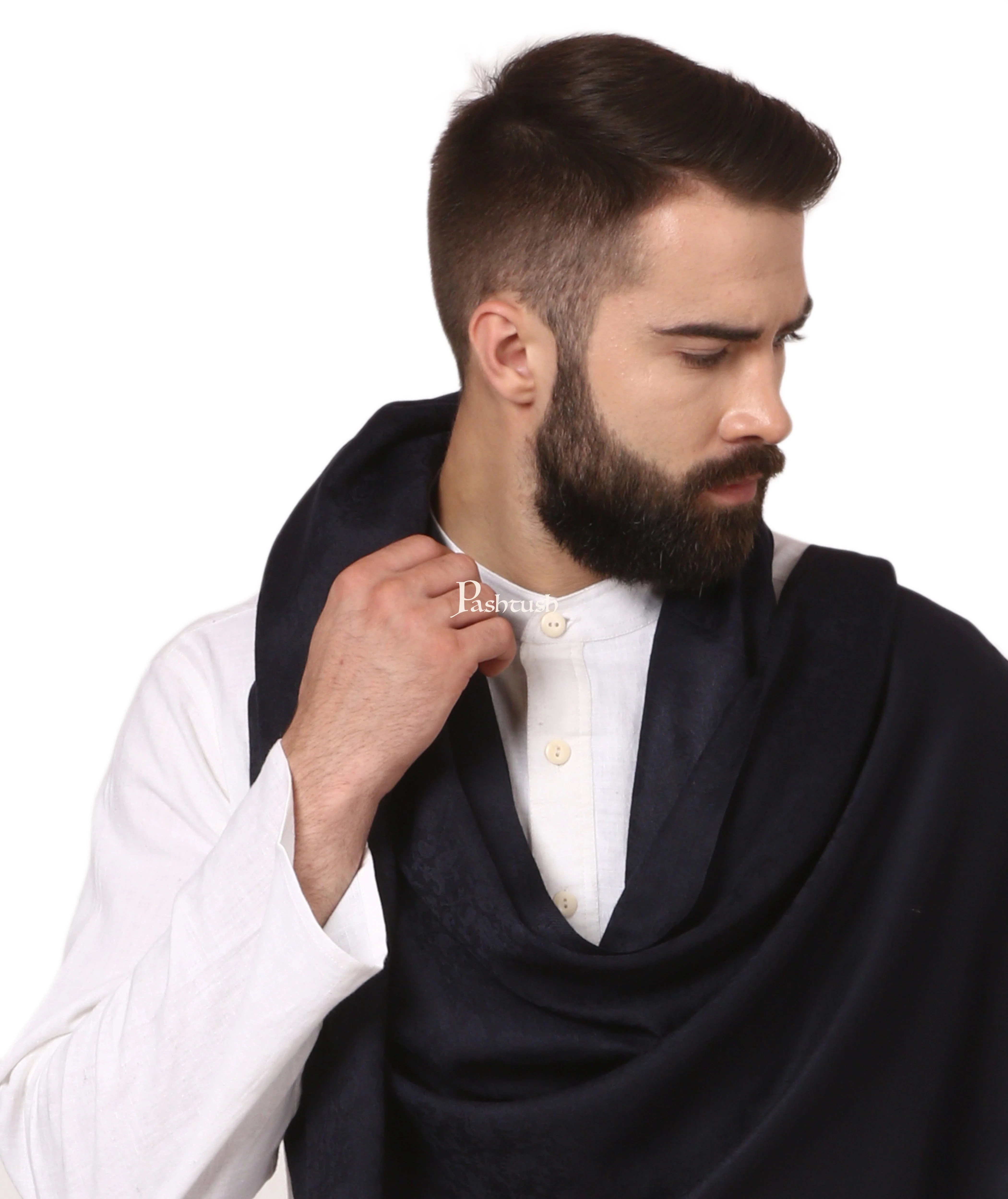 Pashtush His And Her Gift Set Of Reversible Self Design Stoles With Premium Gift Box Packaging, Black and Neon Pink - Image 6