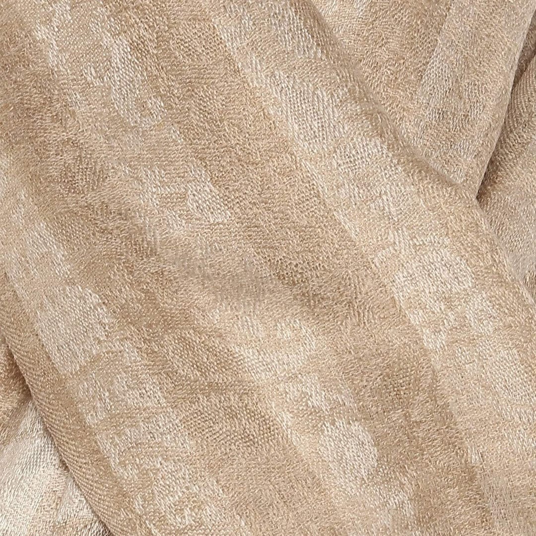 Pashtush His And Her Set Of Fine Wool Stoles, Premium Gift Box Packaging, Coffee and Beige - Image 12