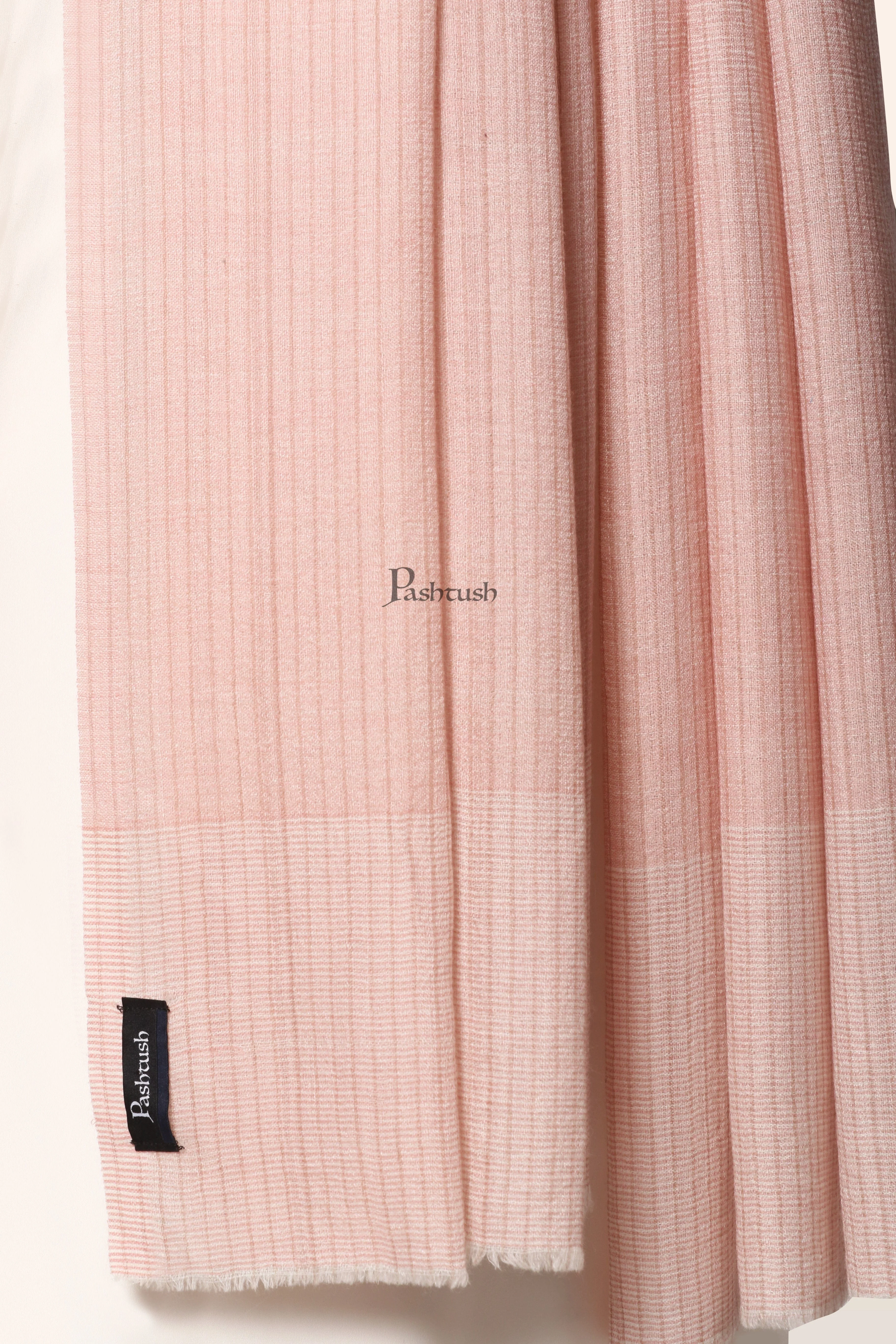 Pashtush His And Her Set Of Mens Fine Wool Shawl and Womens Stole , Premium Gift Box Packaging, Beige and Pink - Image 10