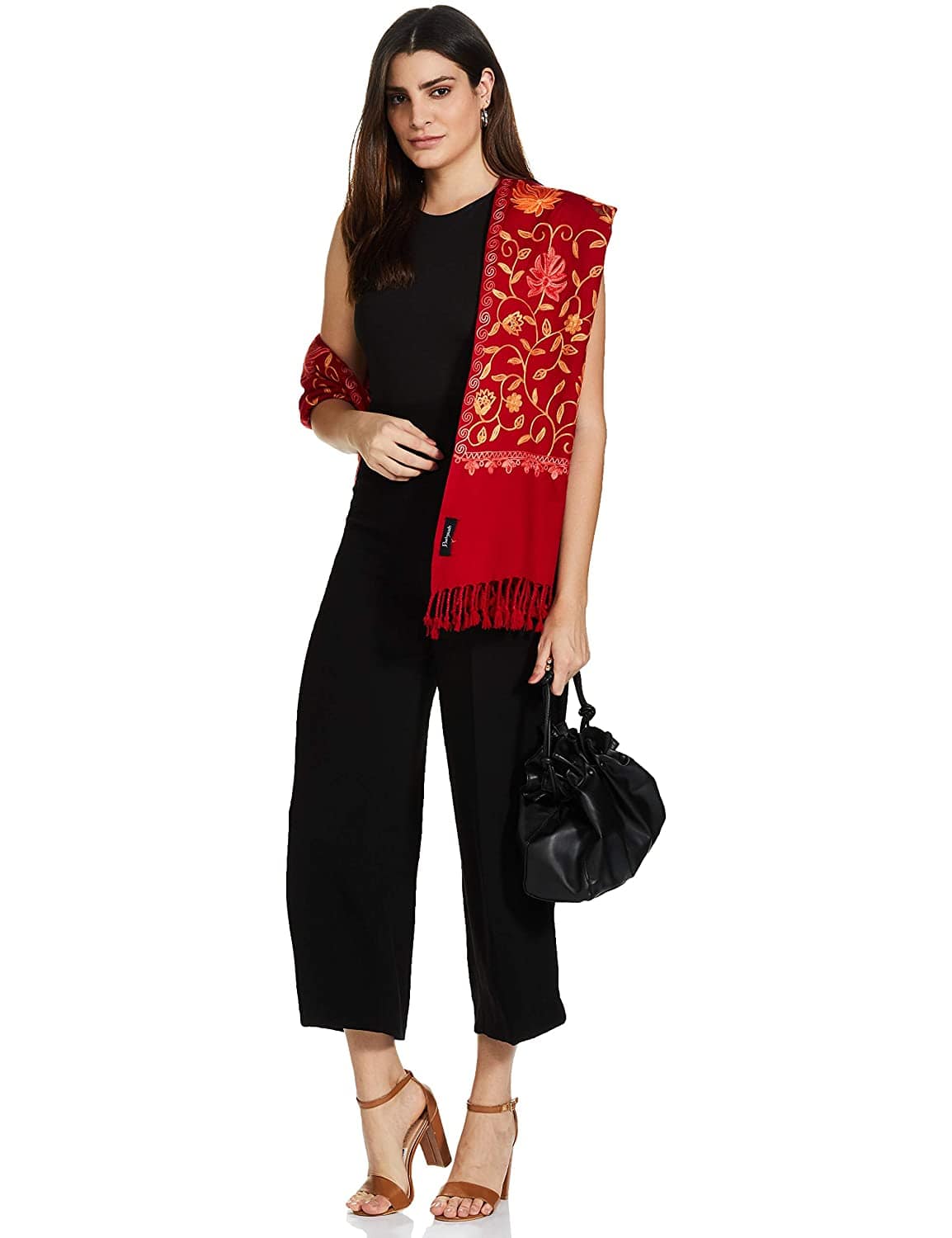 Pashtush Aari Embroidery, Woollen Stole - Image 5