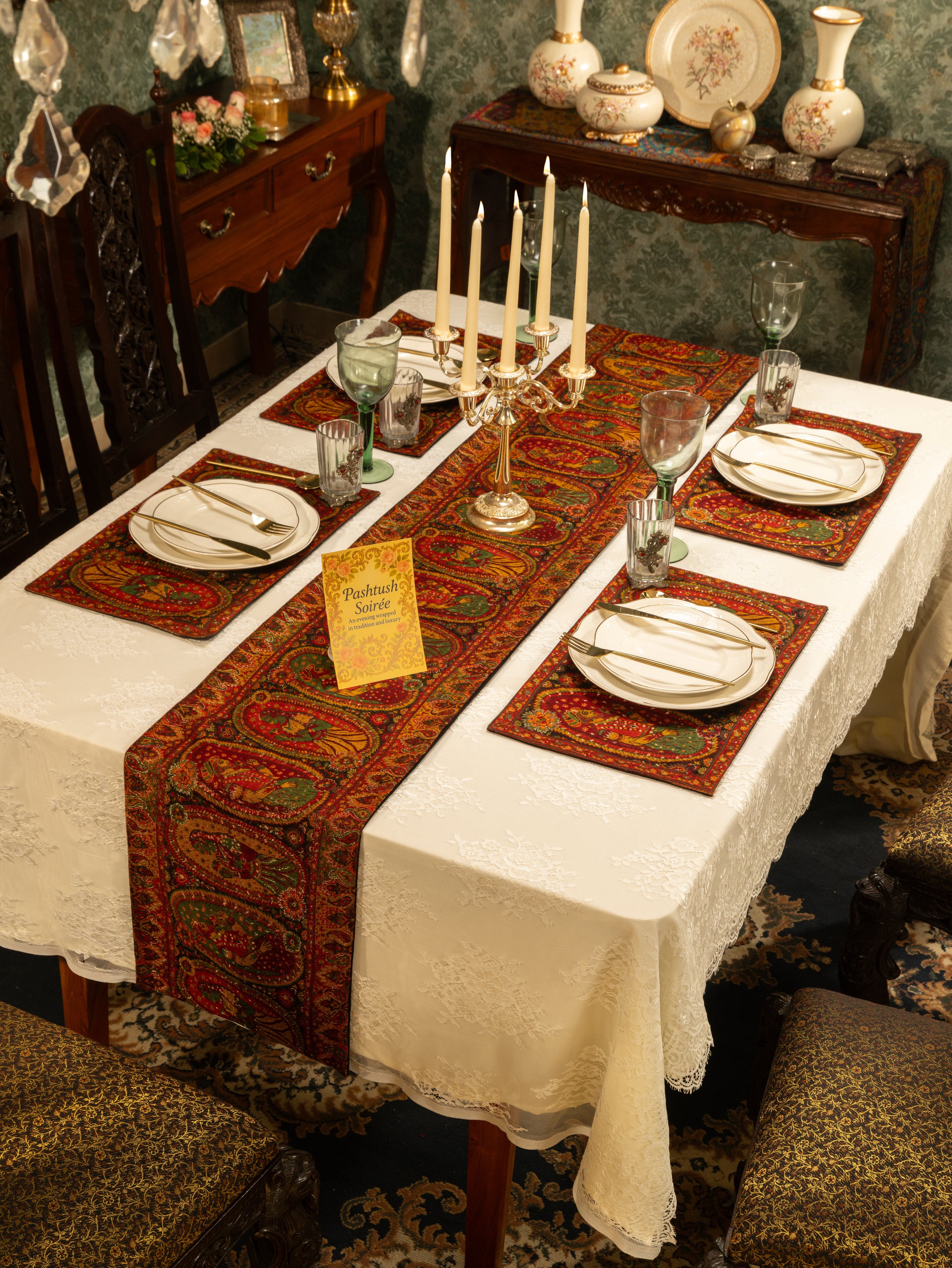 Pashtush Luxury Table Mats, Twilight Collection, Multicolour (Mats Only) - Image 2