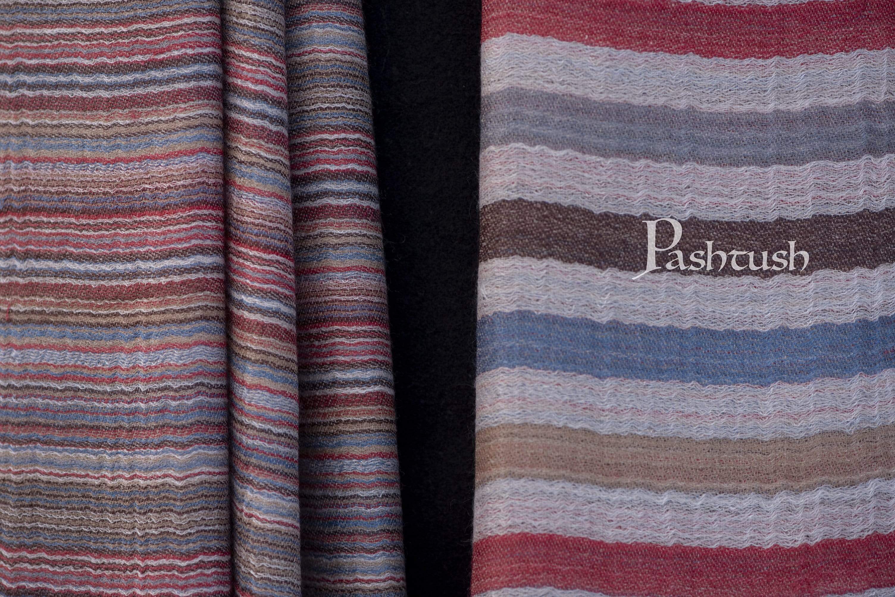 Pashtush Mens Cashmere - Wool, Reversible Muffler, Greyed Hues - Image 5