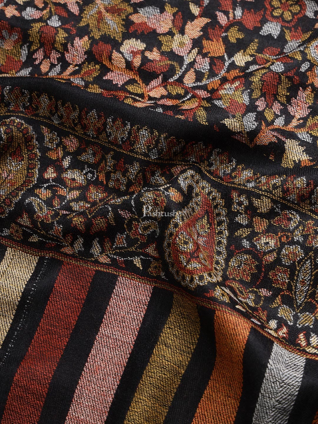 Pashtush Mens Ethnic Shawl, Mens Lohi , Full Size, Fine Wool - Image 5