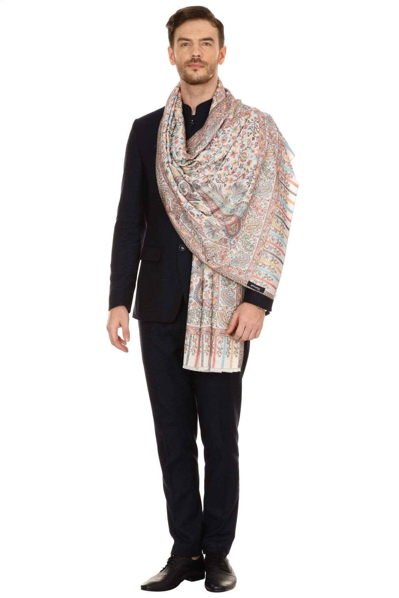 Pashtush Mens Bamboo, Soft Ethnic Stole - Image 7