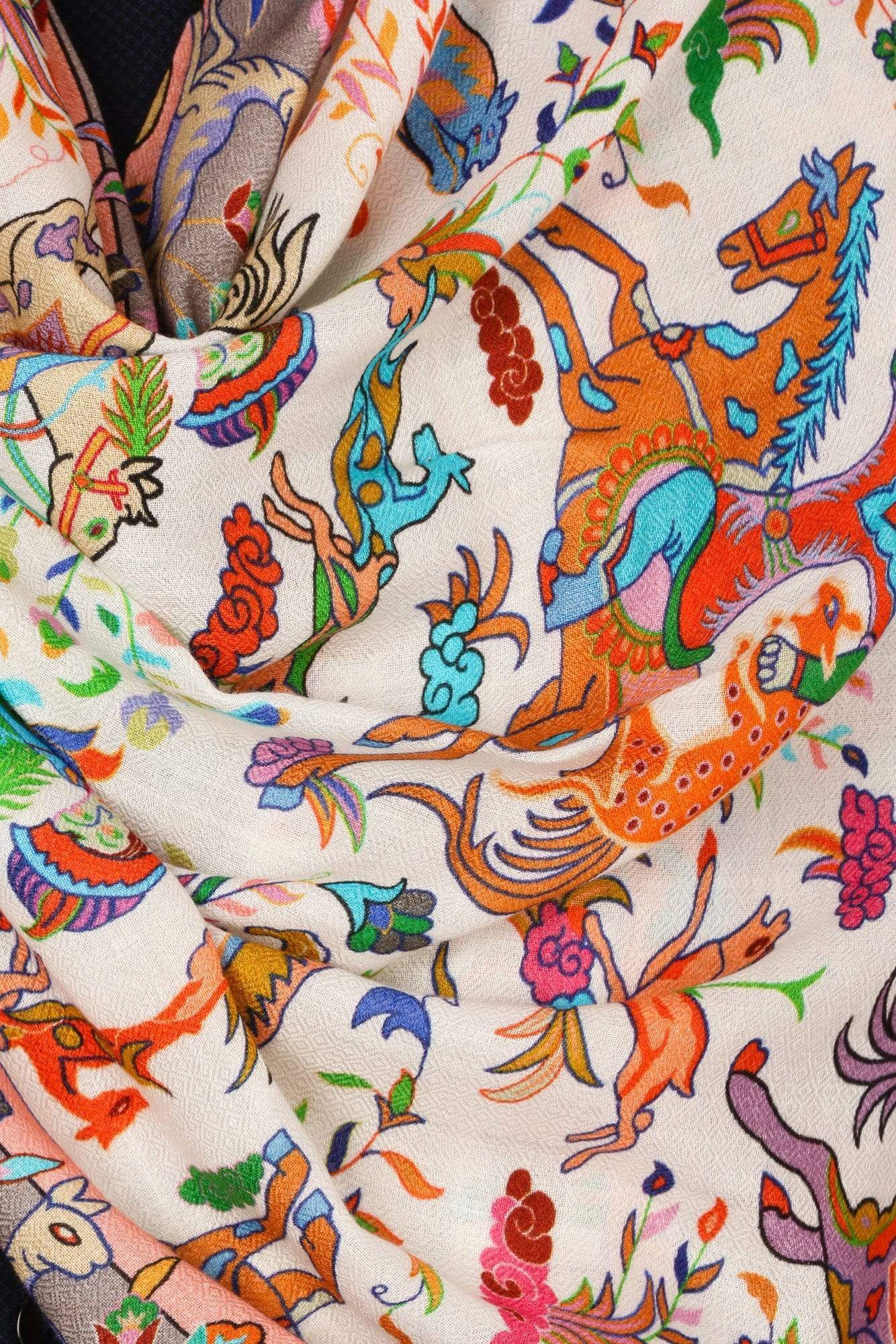 Pashtush Mens Fine Soft Ethnic Stole - Multi Color - Image 4