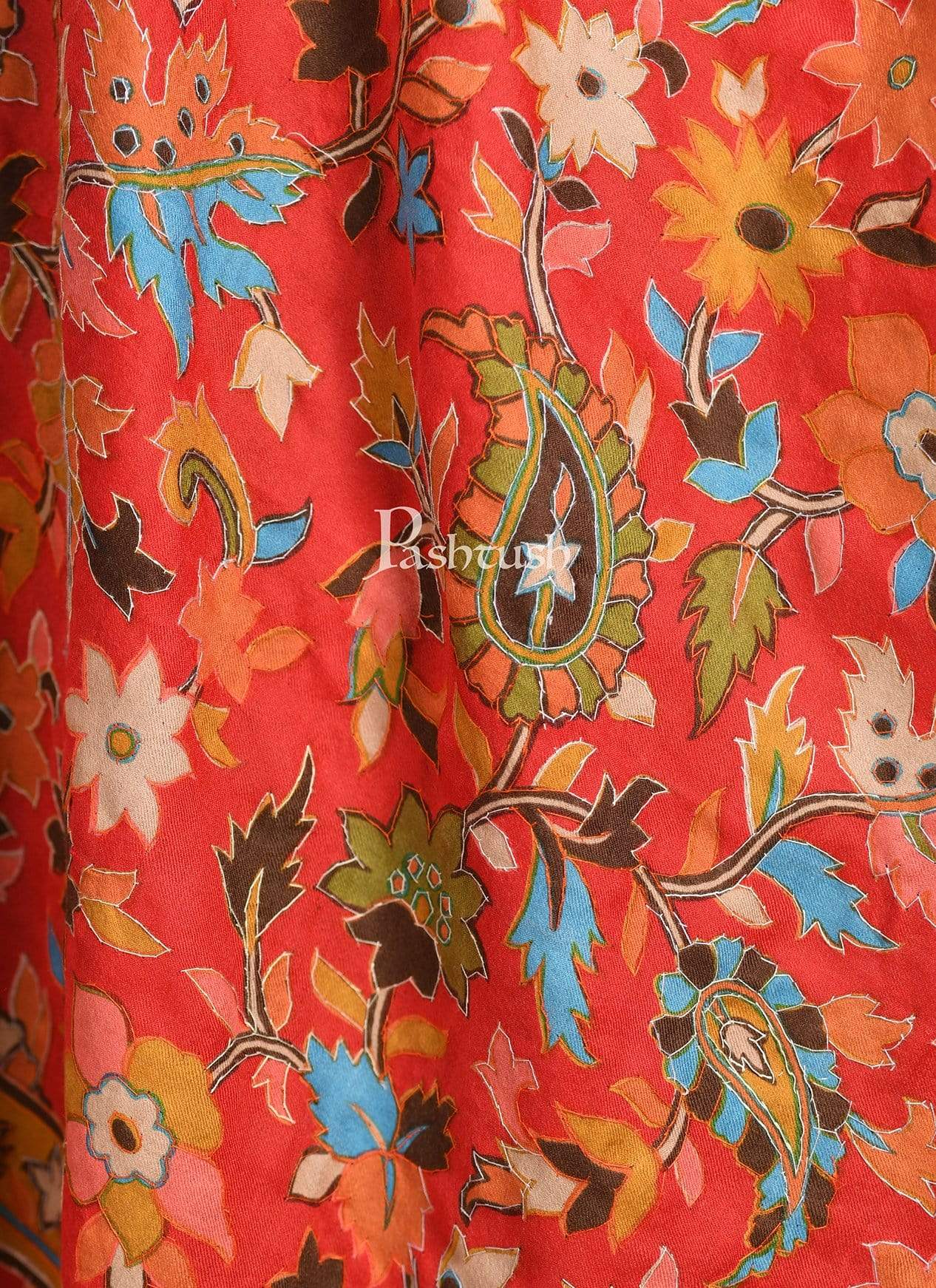 Pashtush Mens Hand Embroidery Kalamkari Stole - Image 6