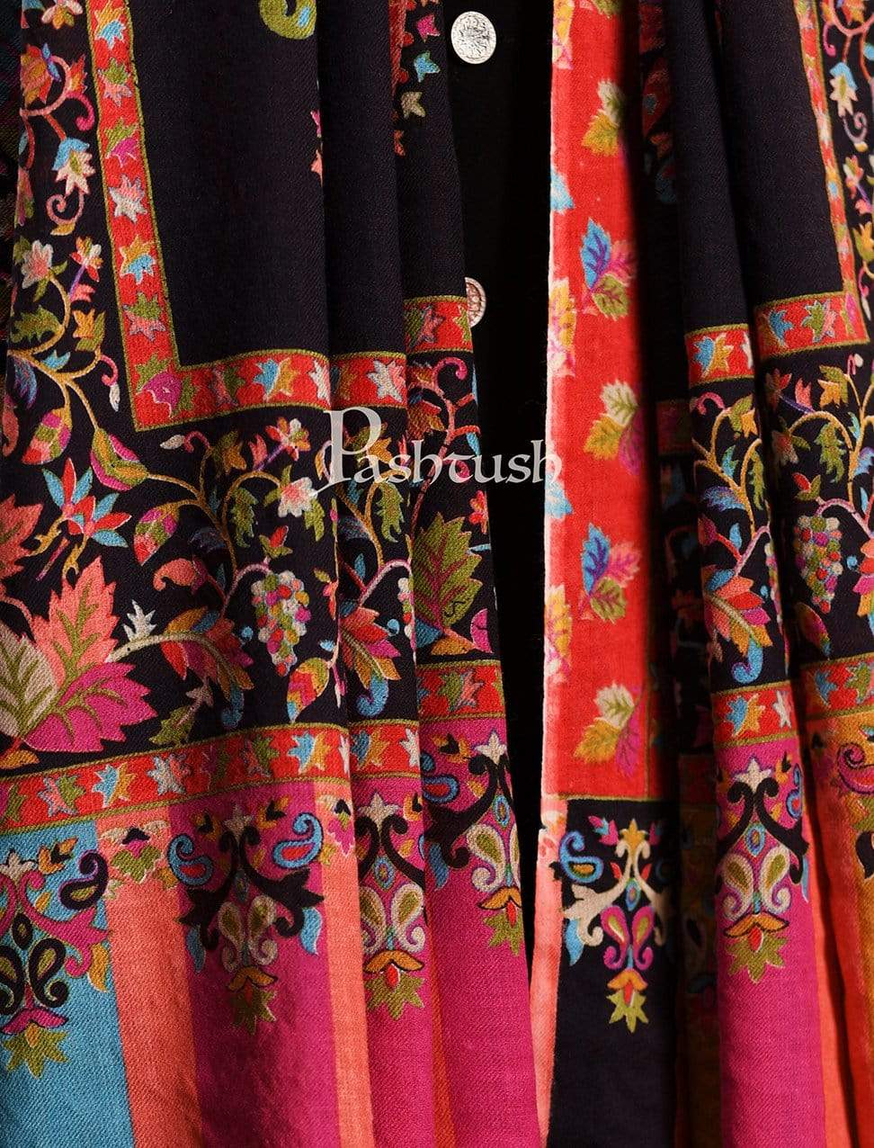 Pashtush Mens Kalamkari Printed Shawl, Medium, Soft And Warm - Image 4