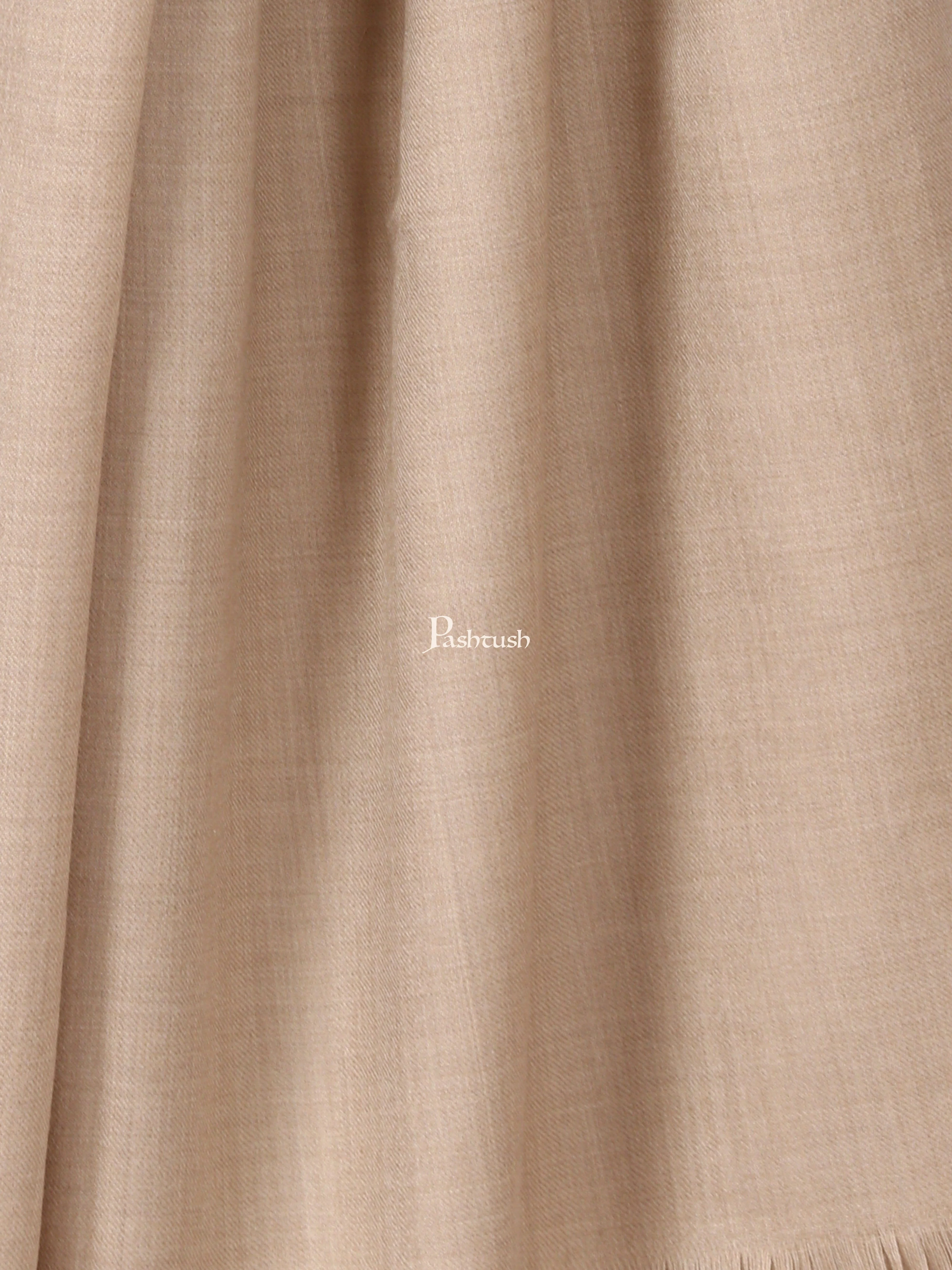 Pashtush Mens Lohi, Thick And Warm Gents Shawl, 50% Pure Wool, Beige - Image 2