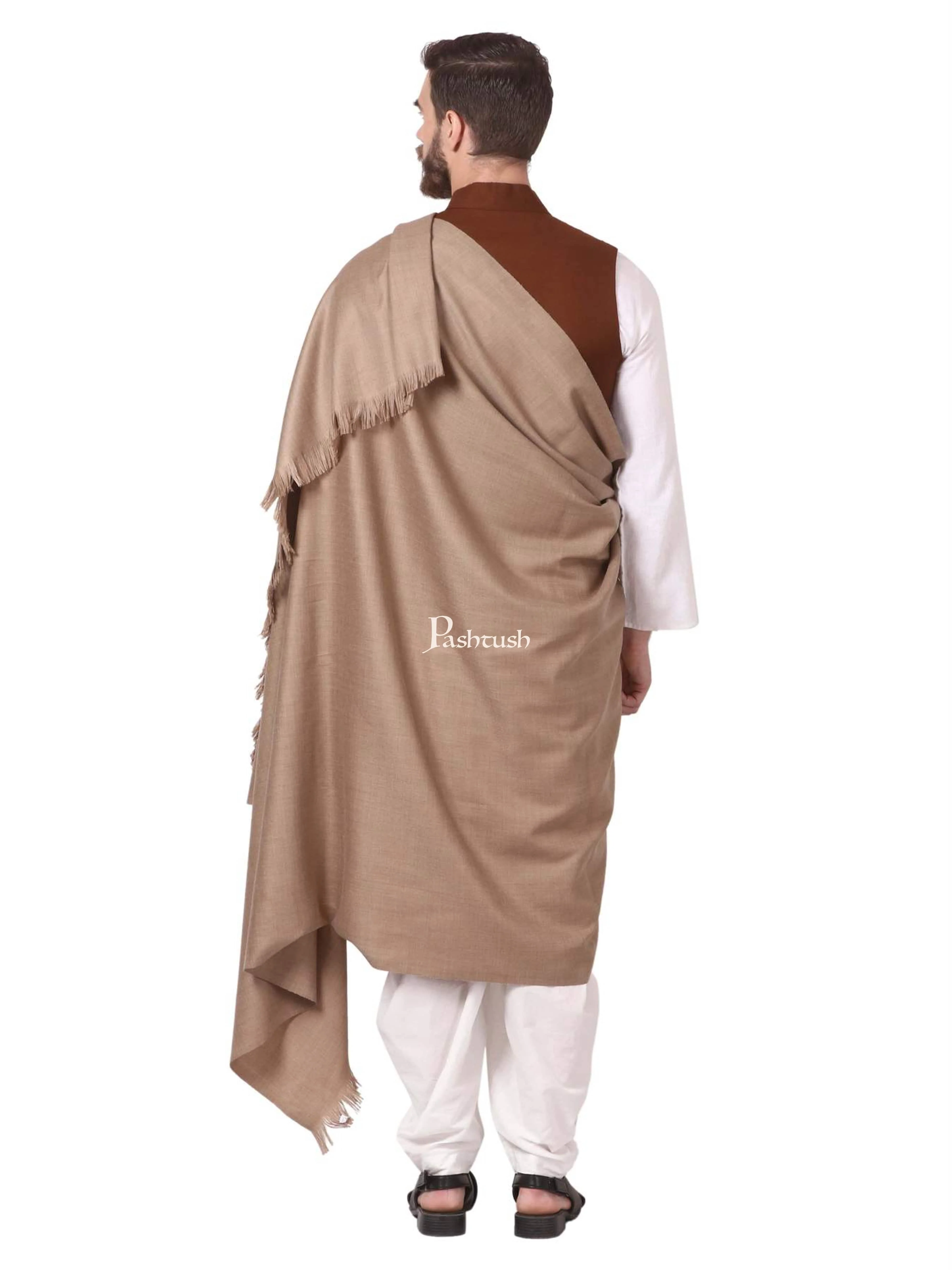 Pashtush Mens Thick Blended Wool Lohi, Mens Shawl With 50% Wool, Cedar - Image 4