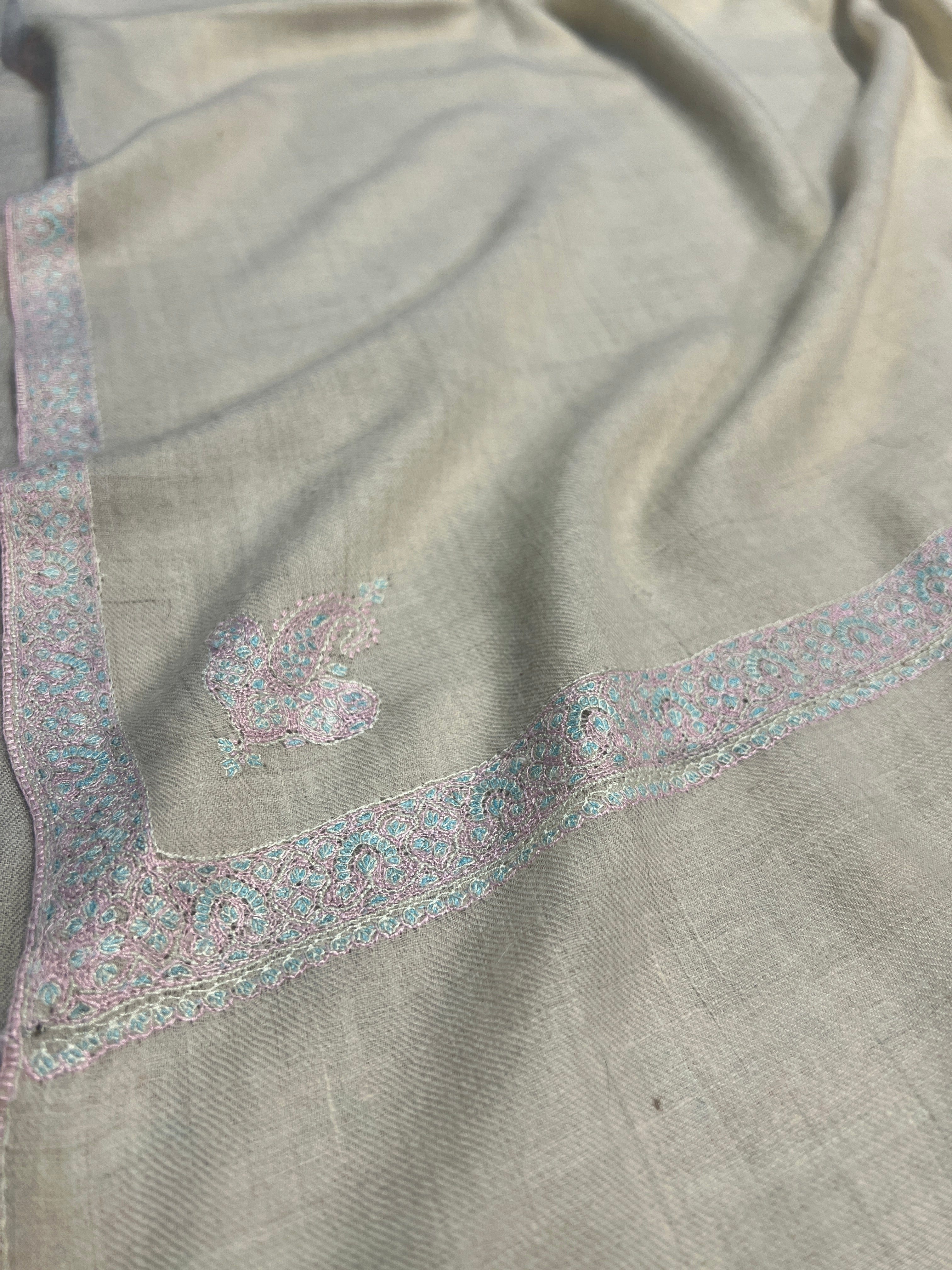 Pashtush Mens Pashmina, Hand Woven, Hand Embroidered Dusala, Full Size - Image 2