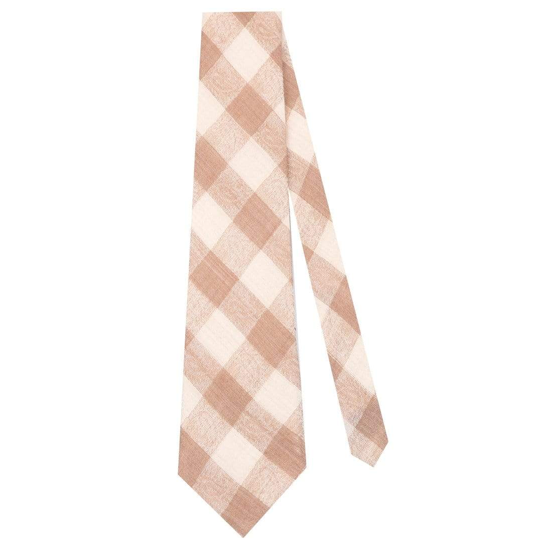Pashtush Mens  Necktie, Soft And Luxurious, Paisley Checks, Free Size, Beige - Image 2