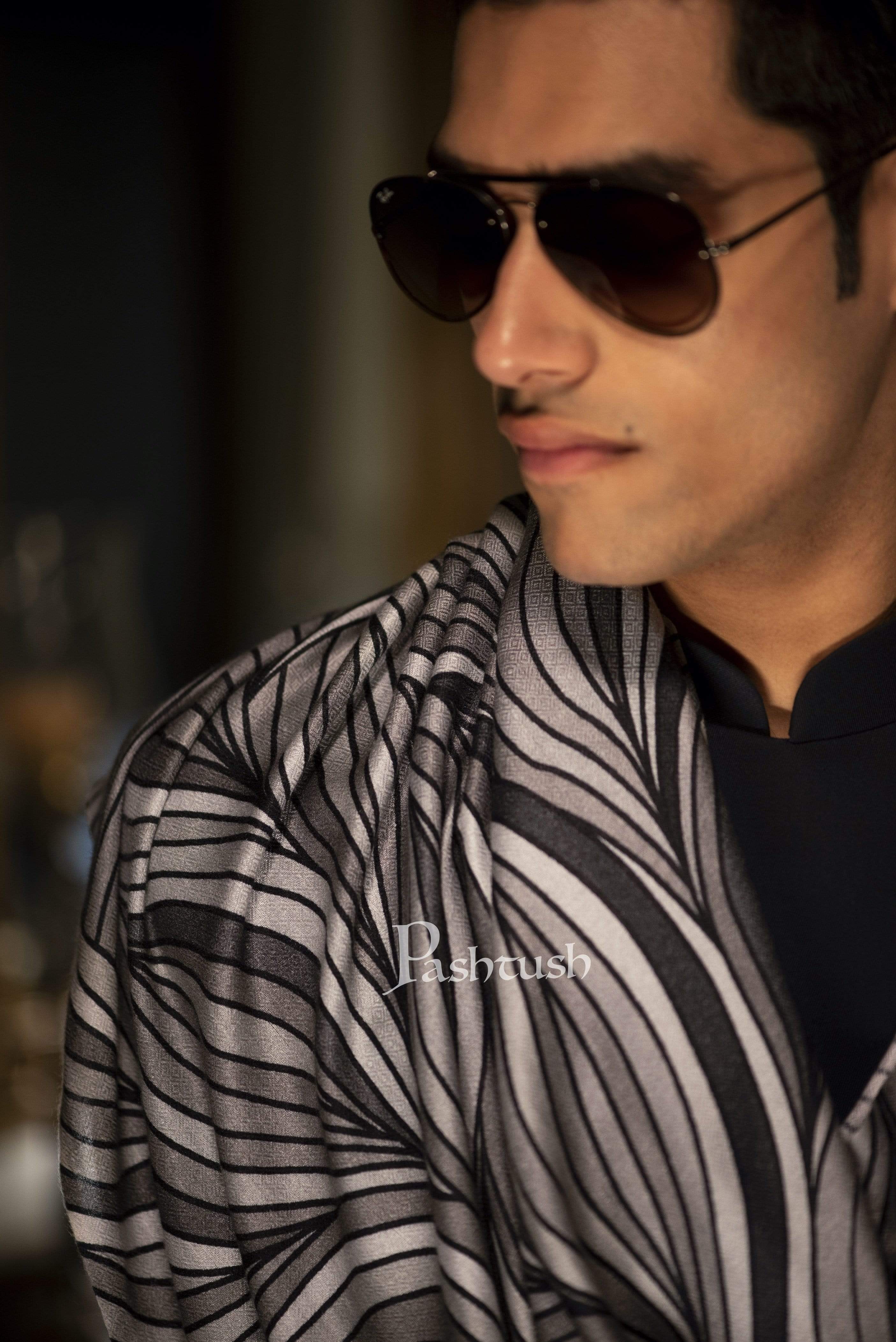 Pashtush Mens Soft Bamboo Scarf, Casual, Printed, Extra Soft - Image 4
