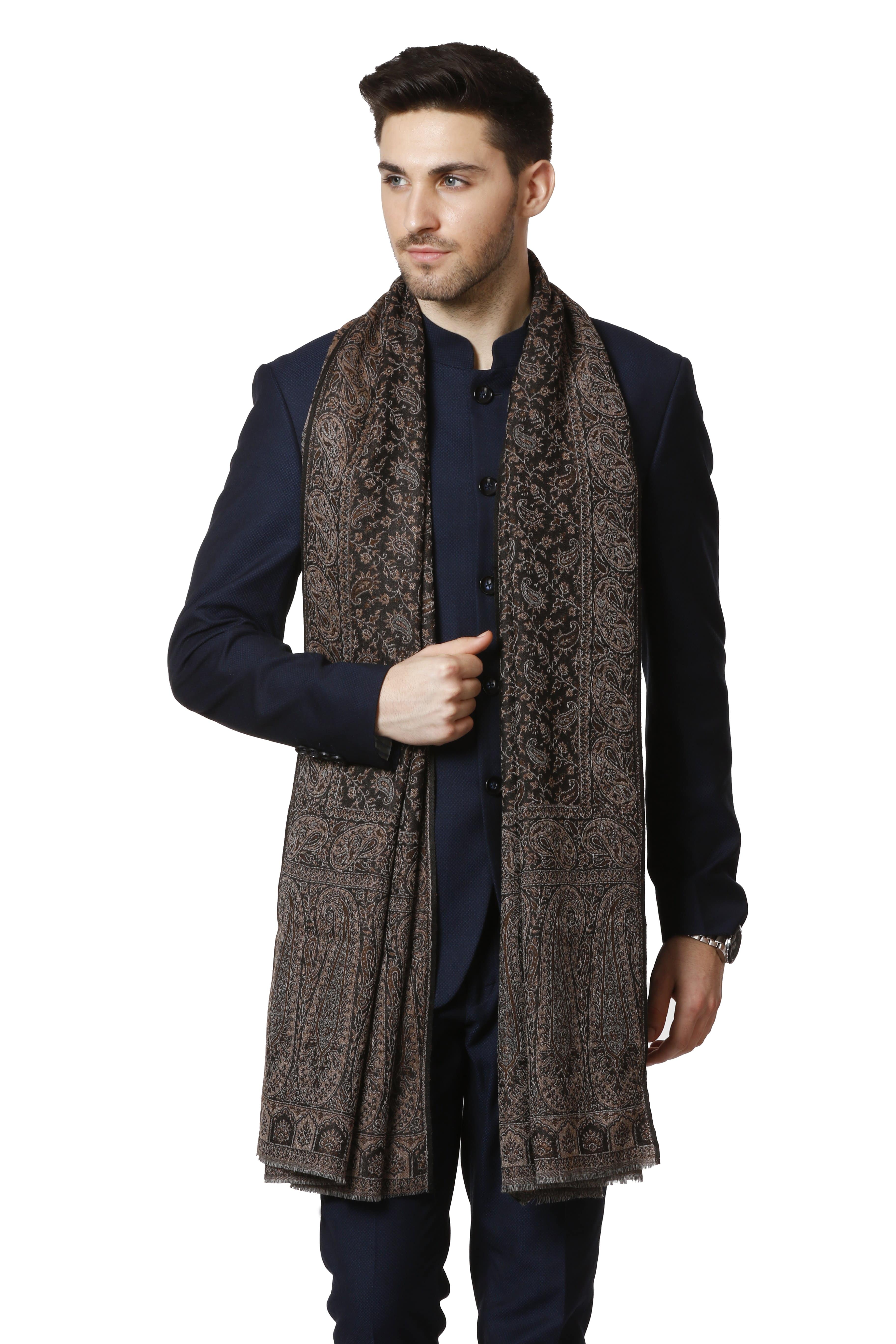 Pashtush Mens Fine Wool Ethnic Stole - Image 2