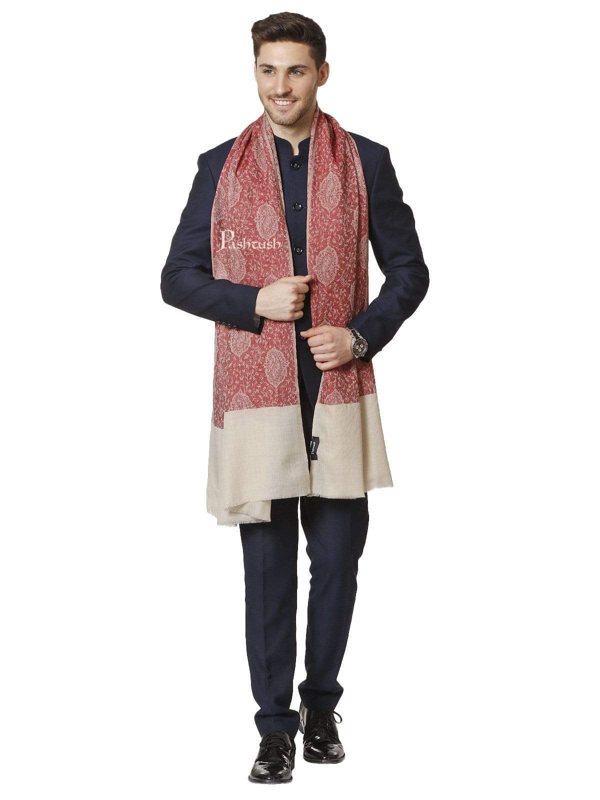 Pashtush Mens Fine Wool Luxury Stole, Soft And Warm - Image 4