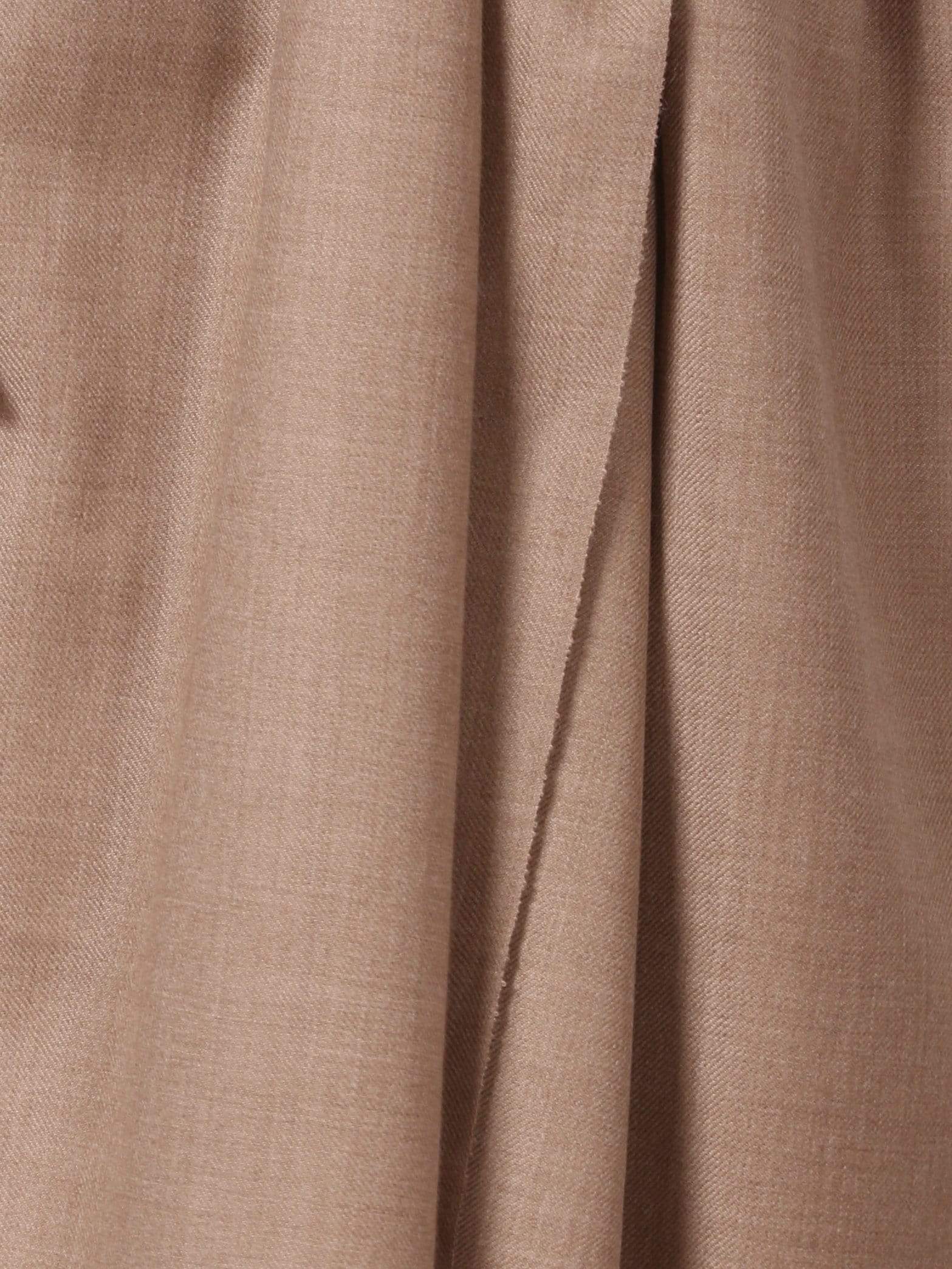PASHTUSH MENS THICK WOOLLEN LOHI, MENS SHAWL WITH 30% WOOL,Taupe - Image 2