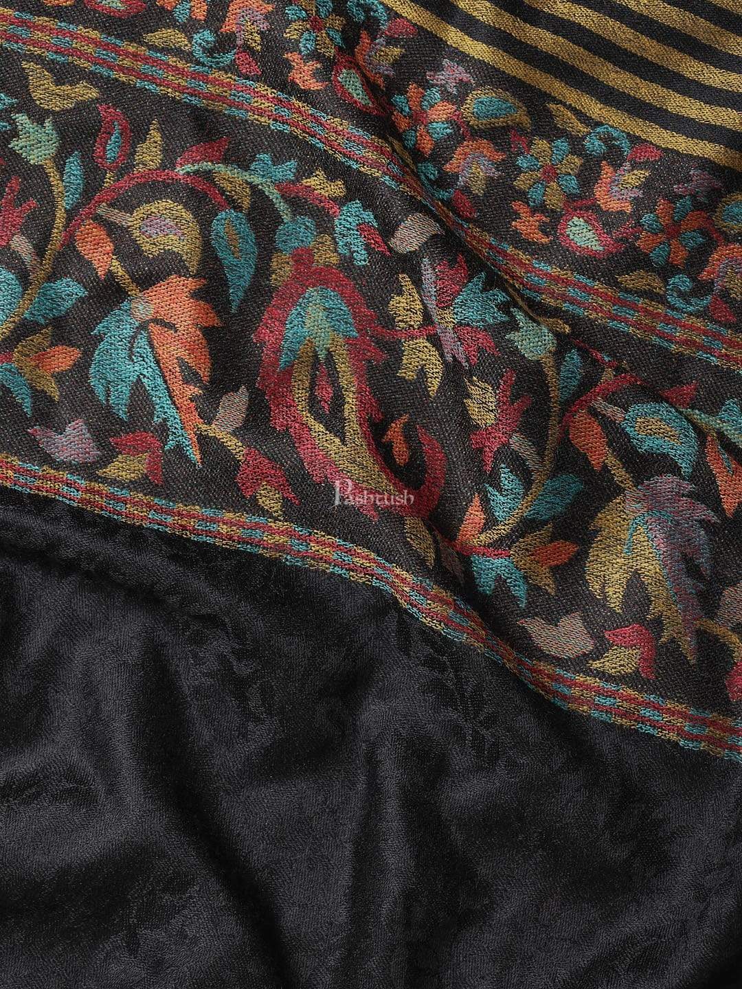 Pashtush Mens Wool Soft Wool Cashmere Blended Stole With Ethnic Weave Palla - Image 2
