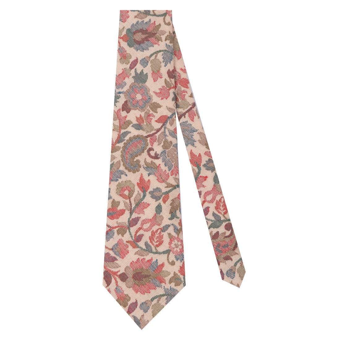 Pashtush Mens Woven Jacquard Necktie, Tie For Men, Bright Colours, Free Size, Beige - Image 4