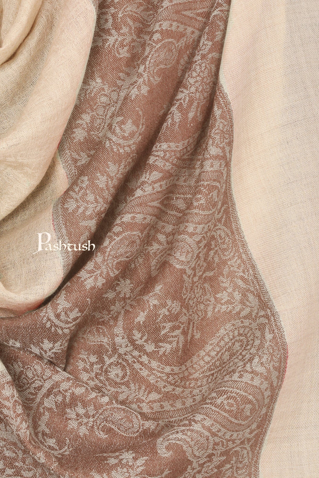 Pashtush Mens Woven Jacquard Shawl, Fine Wool, Extra Soft And Warm - Image 3