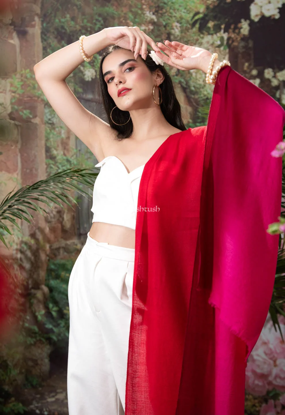 Pashtush Pure Cashmere Ombre Stole, Premium Extra Soft and Warm - Image 2