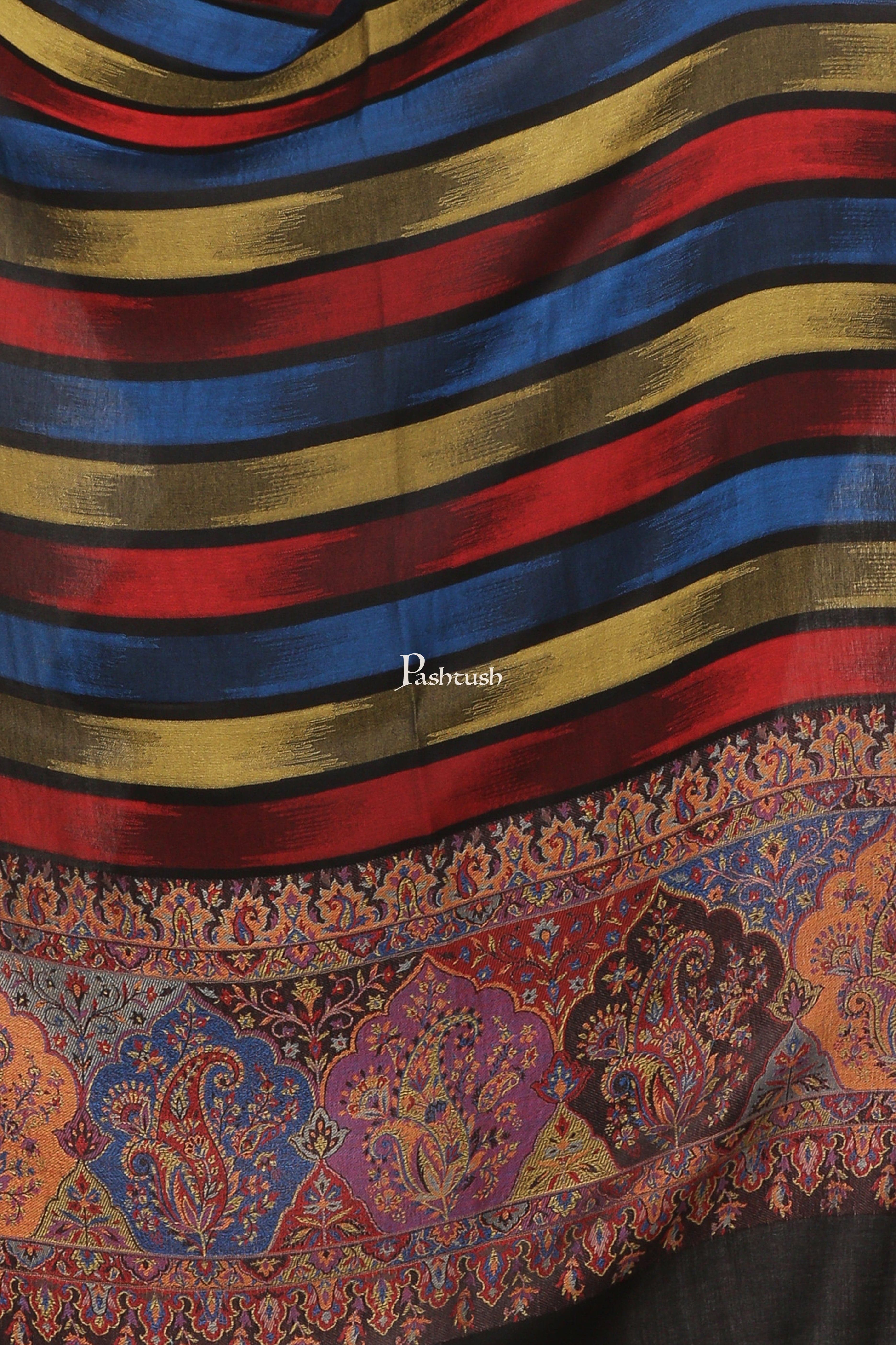 Pashtush Women Striped Soft Ultra Bamboo Stole Party Starter - Image 3