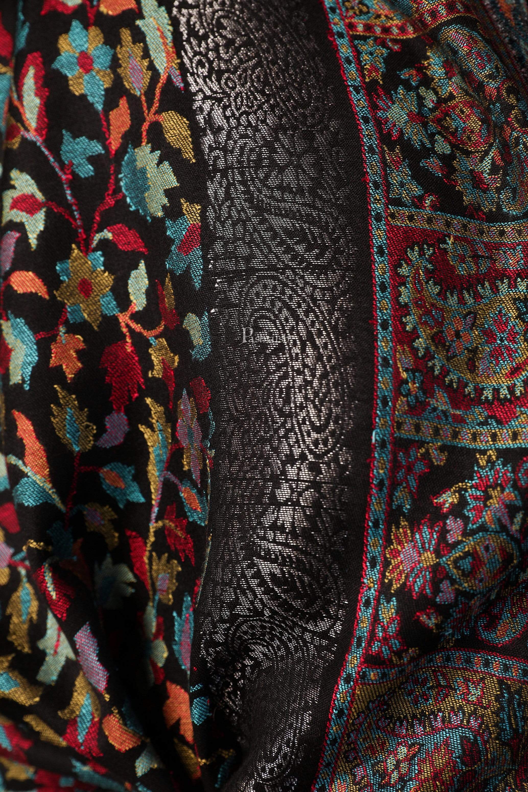 Pashtush Women Ethnic Weave Multicoloured Ultra Soft Bamboo Stole - Image 2