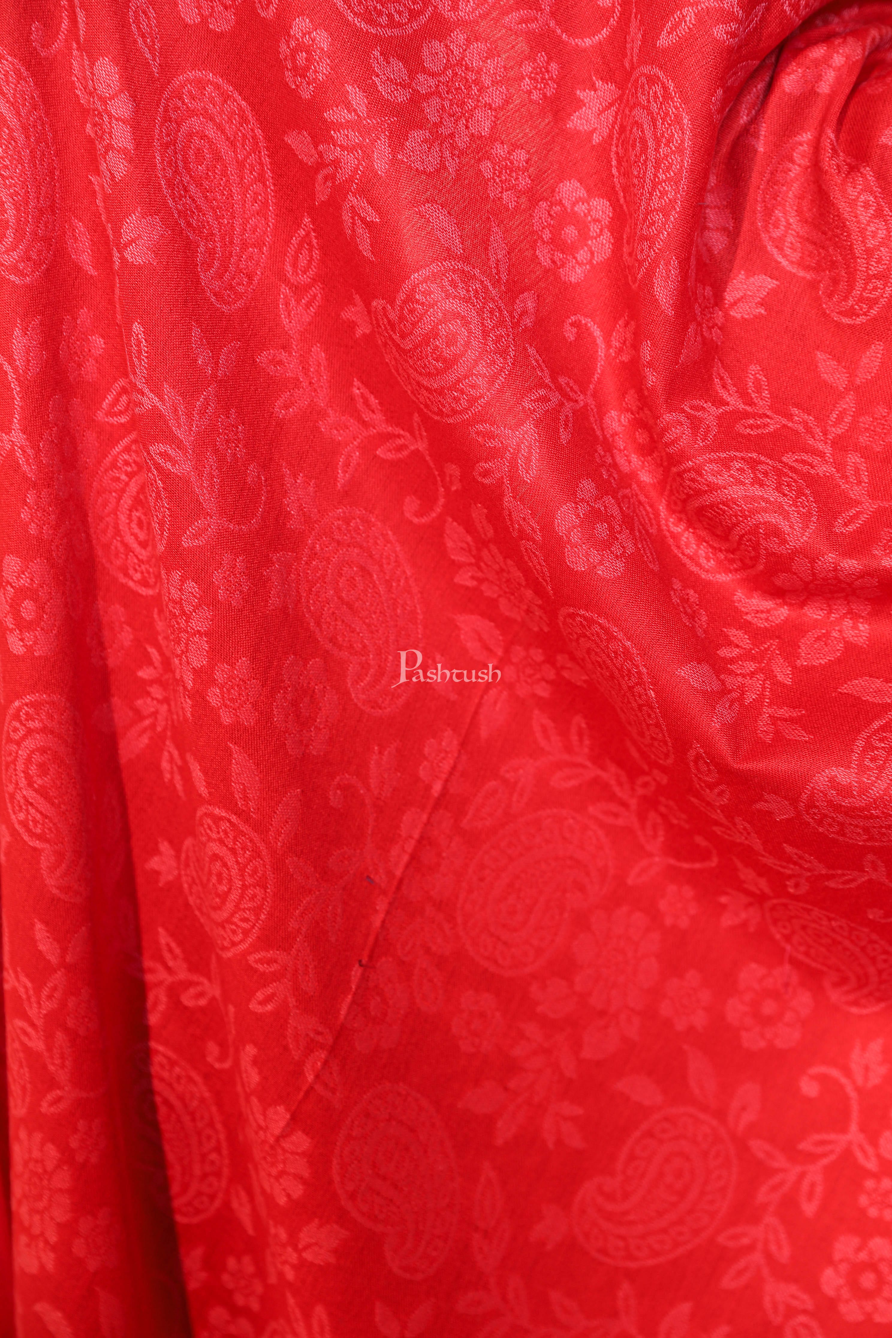 Pashtush women stole, maroon - Image 3