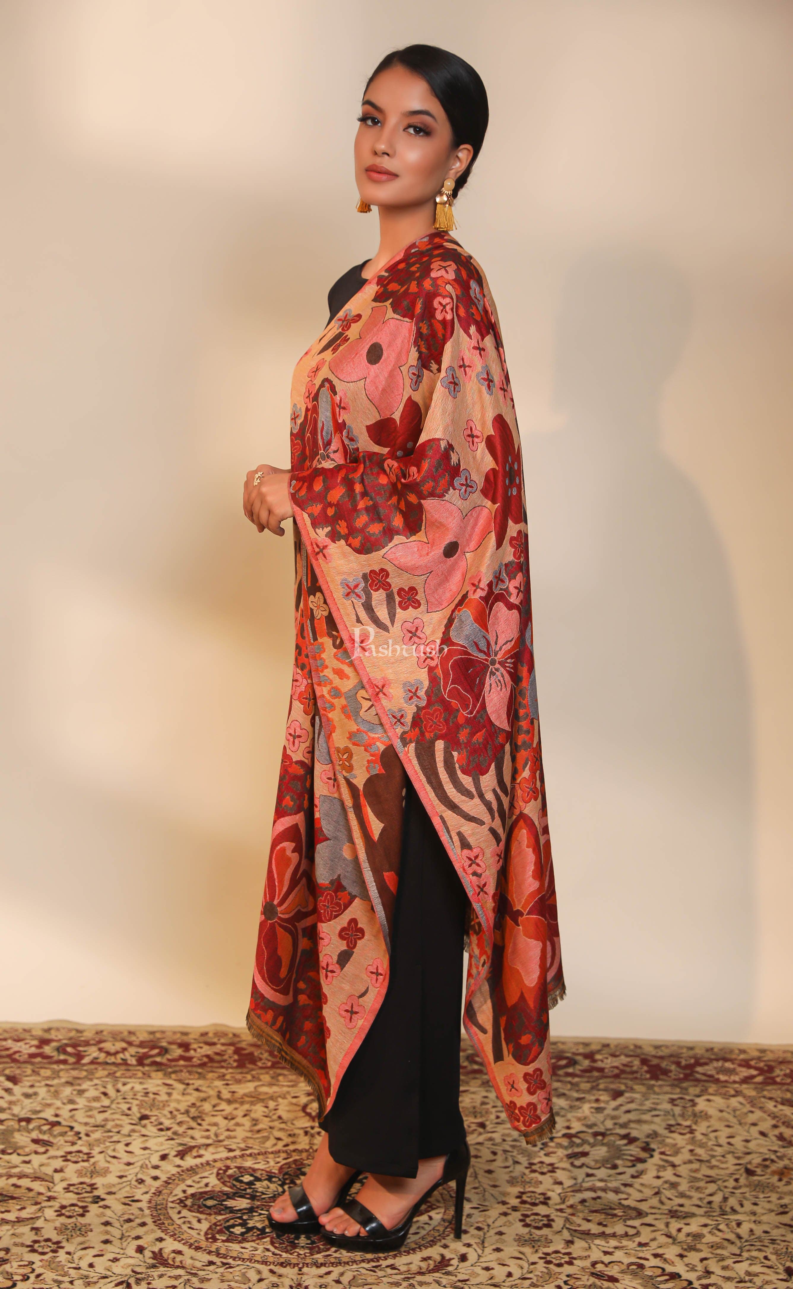 Pashtush women  stole, multi color - Image 5