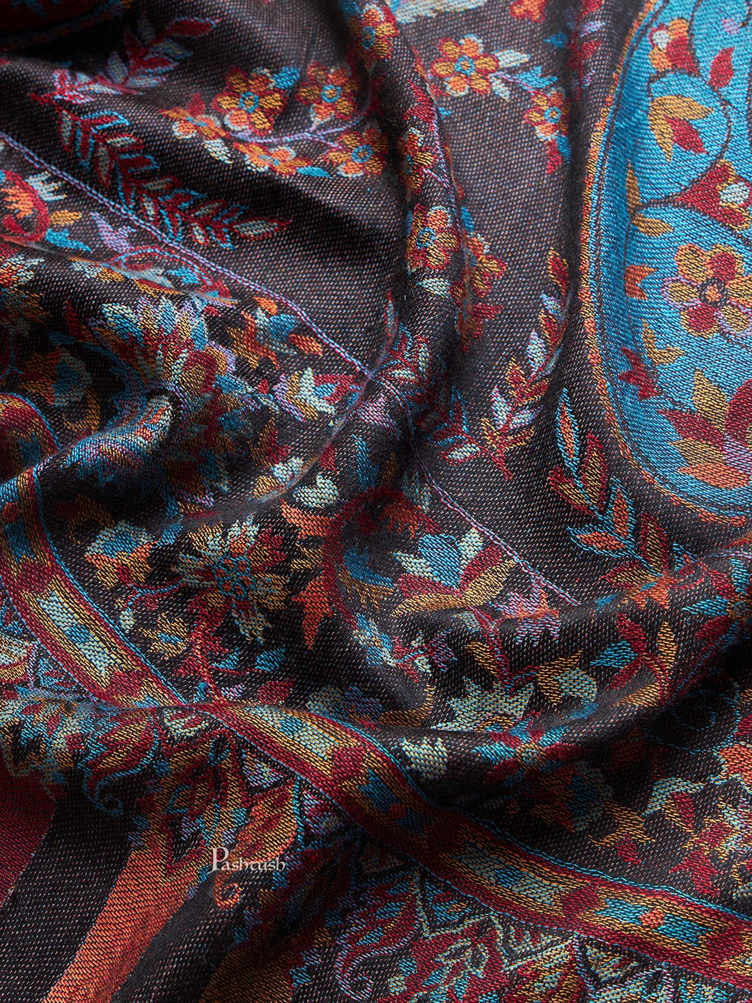 Pashtush Womens Bamboo Stole, Ethnic  Woven Design, Multicolour - Image 5