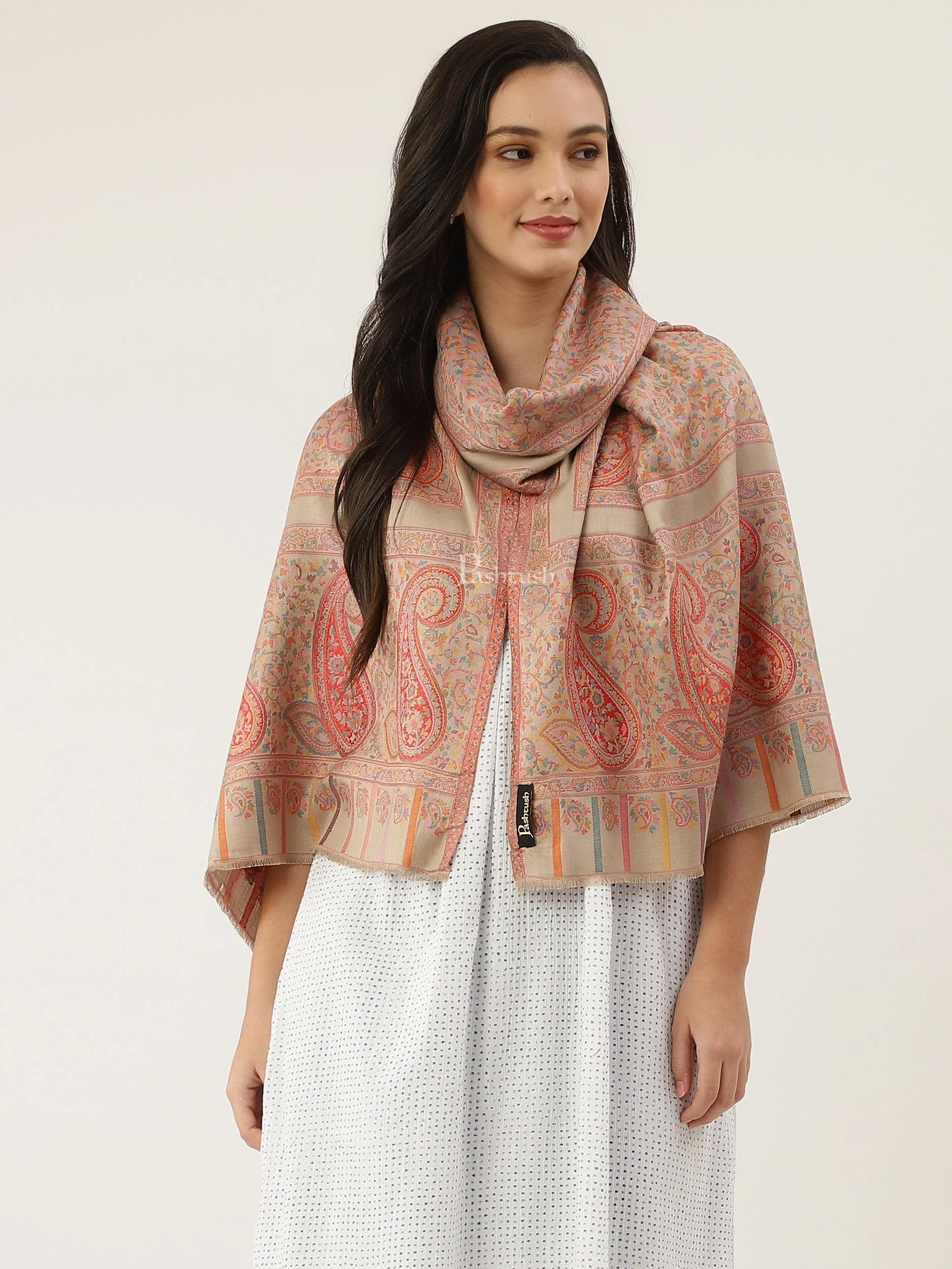 Pashtush womens Bamboo stole, Multicolour - Image 3