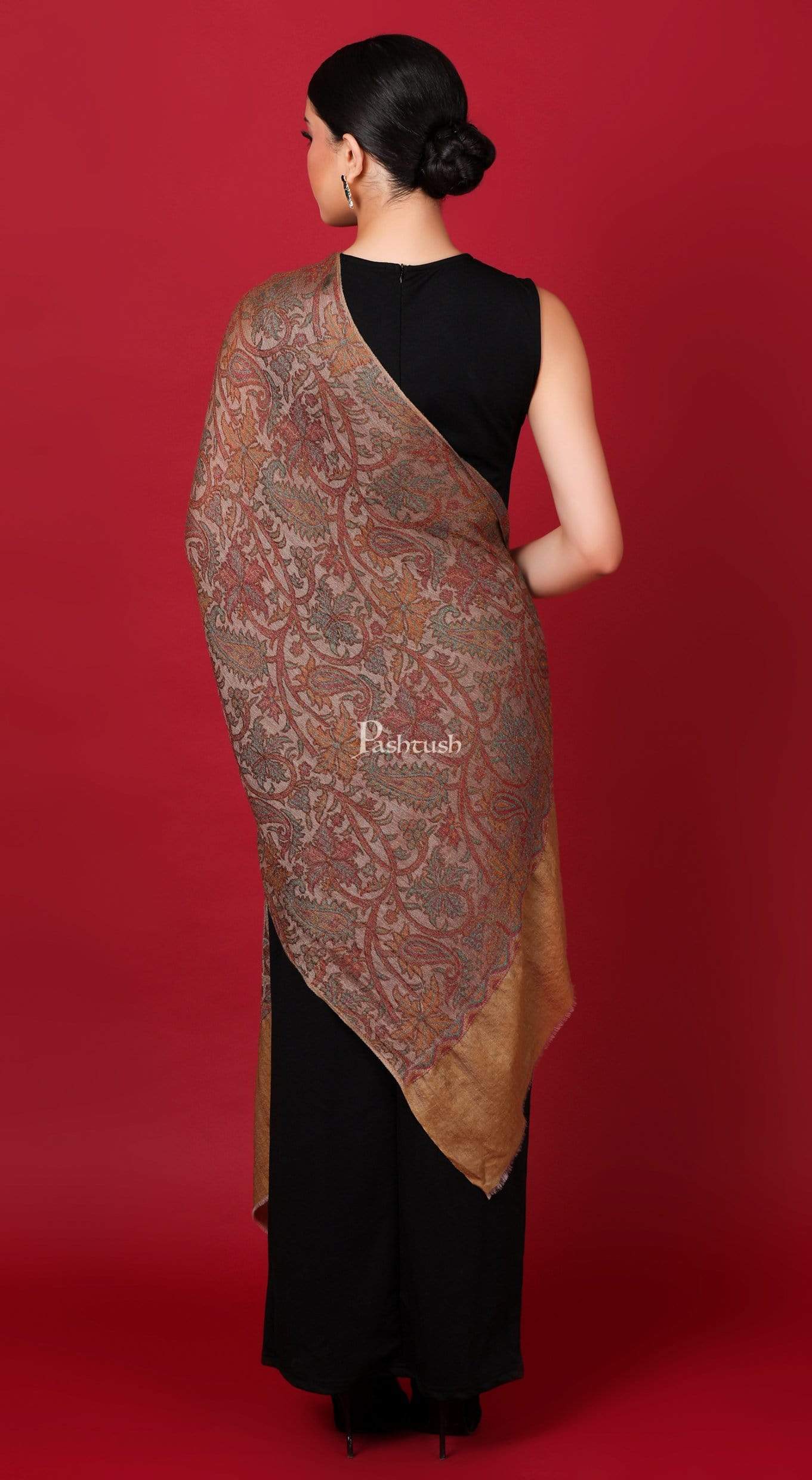Pashtush Womens Cashmere And Wool Scarf - Image 3