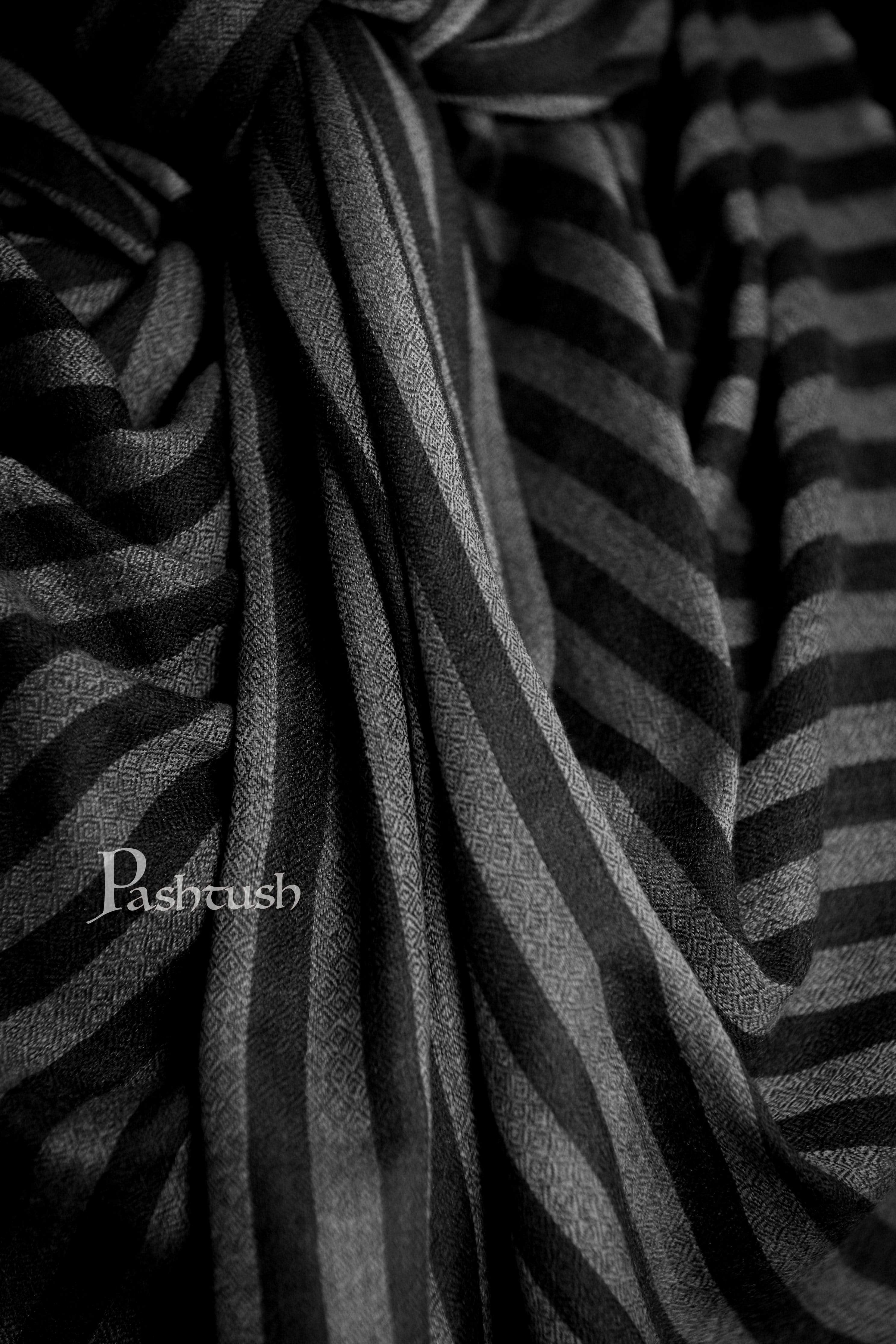 Pashtush Womens Bamboo Scarf, Monotone Black - Image 5
