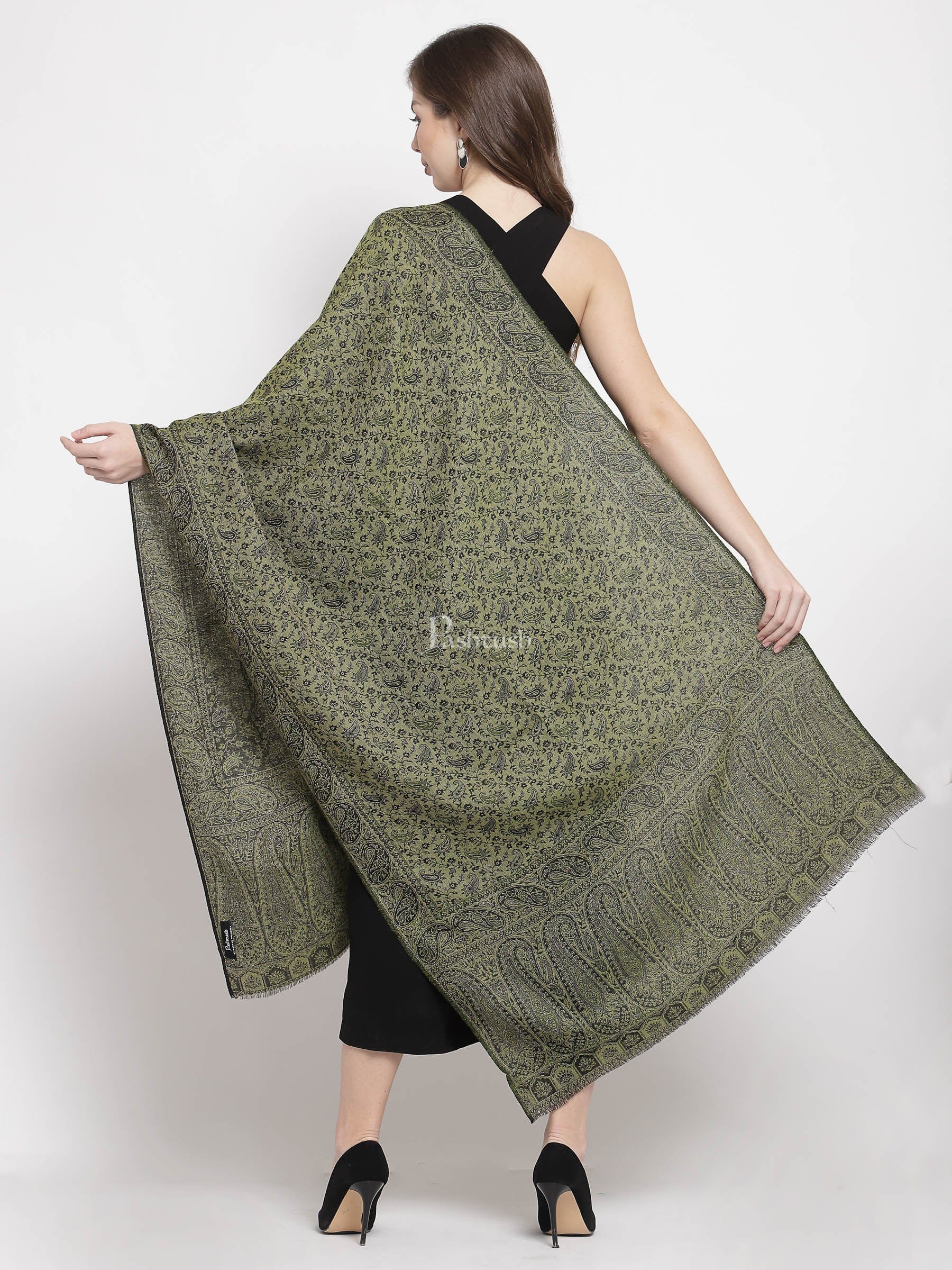 Pashtush Women'S Ethnic Weave Stole, Fine Wool - Image 3
