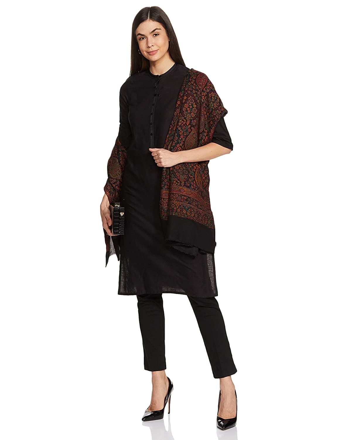 Pashtush Womens Soft Ethnic Weave Shawl, Multicoloured - Image 9