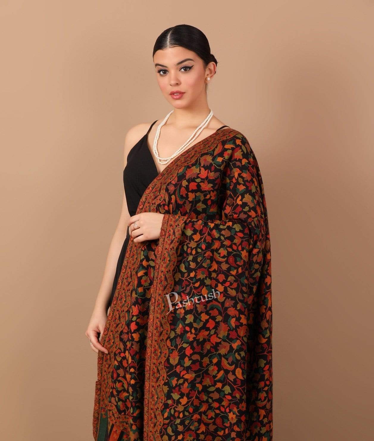 Pashtush Womens Extra Fine Soft Ethnic Weave Shawl, Fine Wool - Image 5