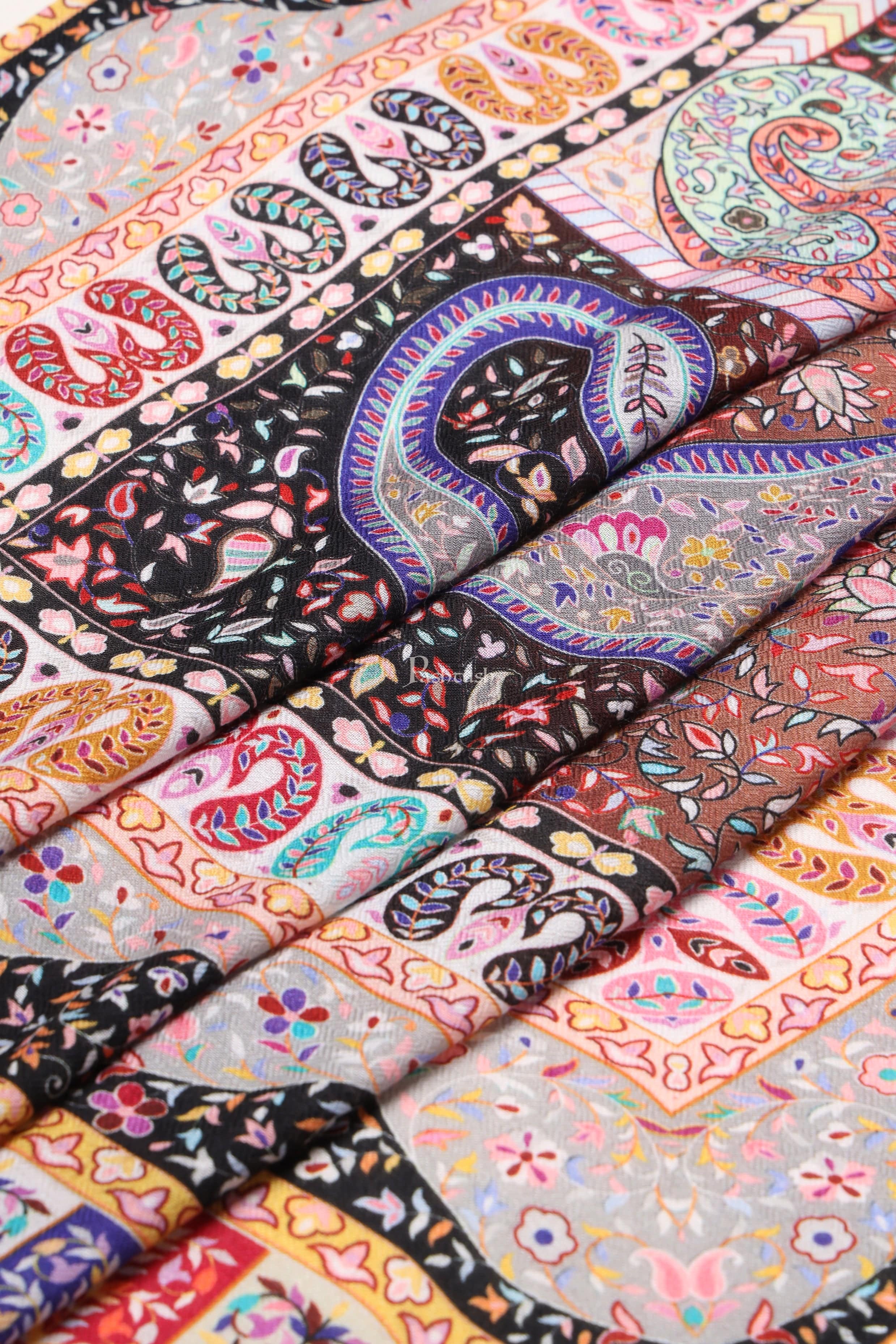 Pashtush Womens Extra Soft Bamboo Stole, Paisley Dreams, Multicolour - Image 2