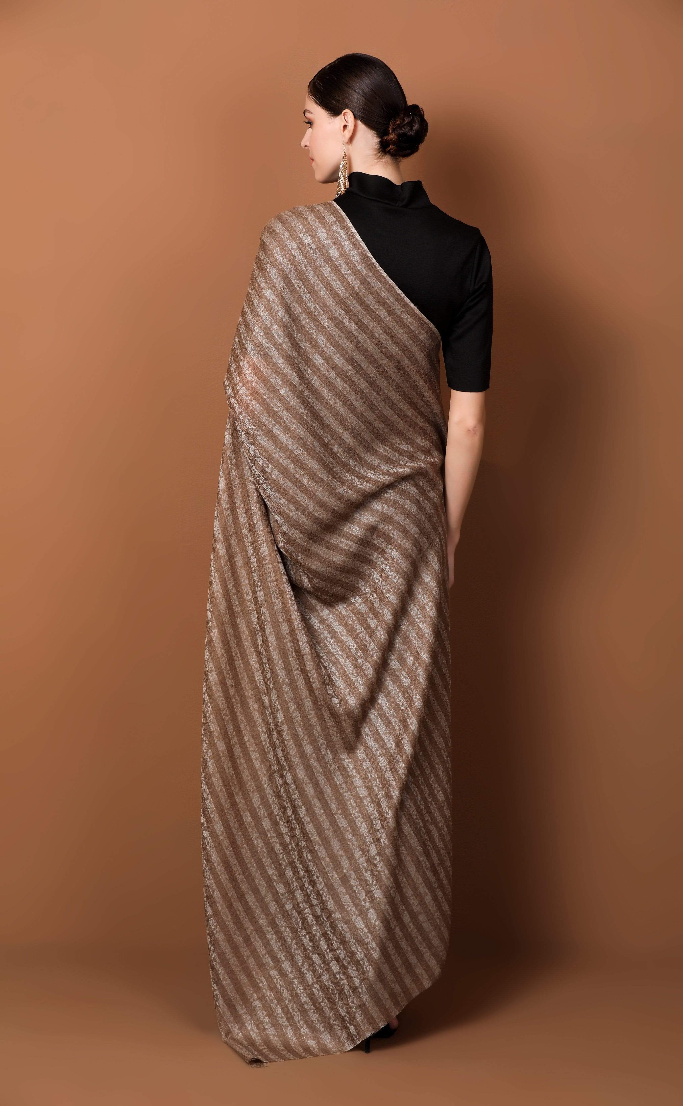 Pashtush Womens Fine Wool Shawl, Jacquard, Soft, Warm And Ultra Light Weight - Image 4