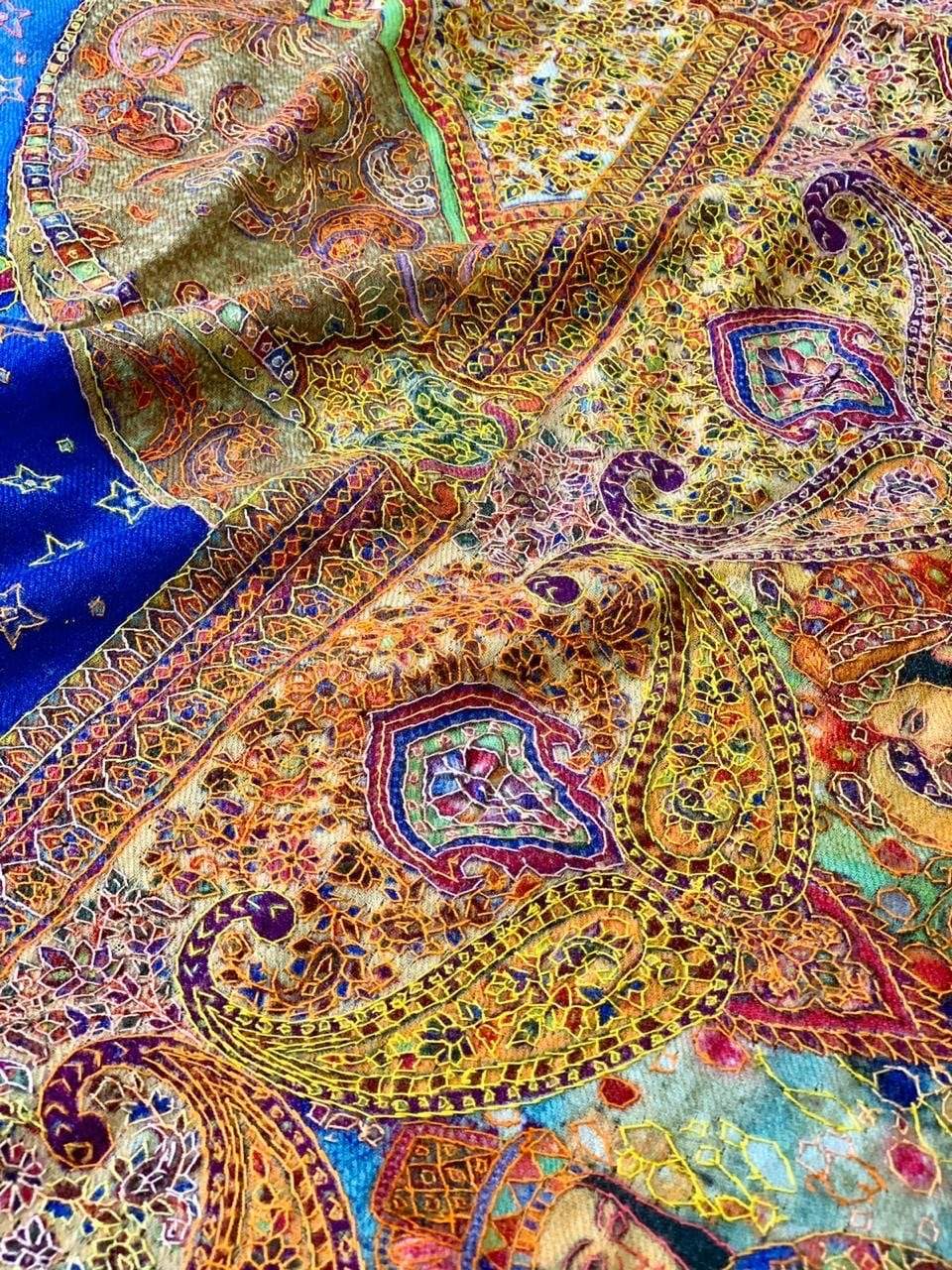 Pashtush Womens Hand Embroidered Moon Shawl (Chand-Dar), Rashke Qamar, Love Story Shawl. - Image 2