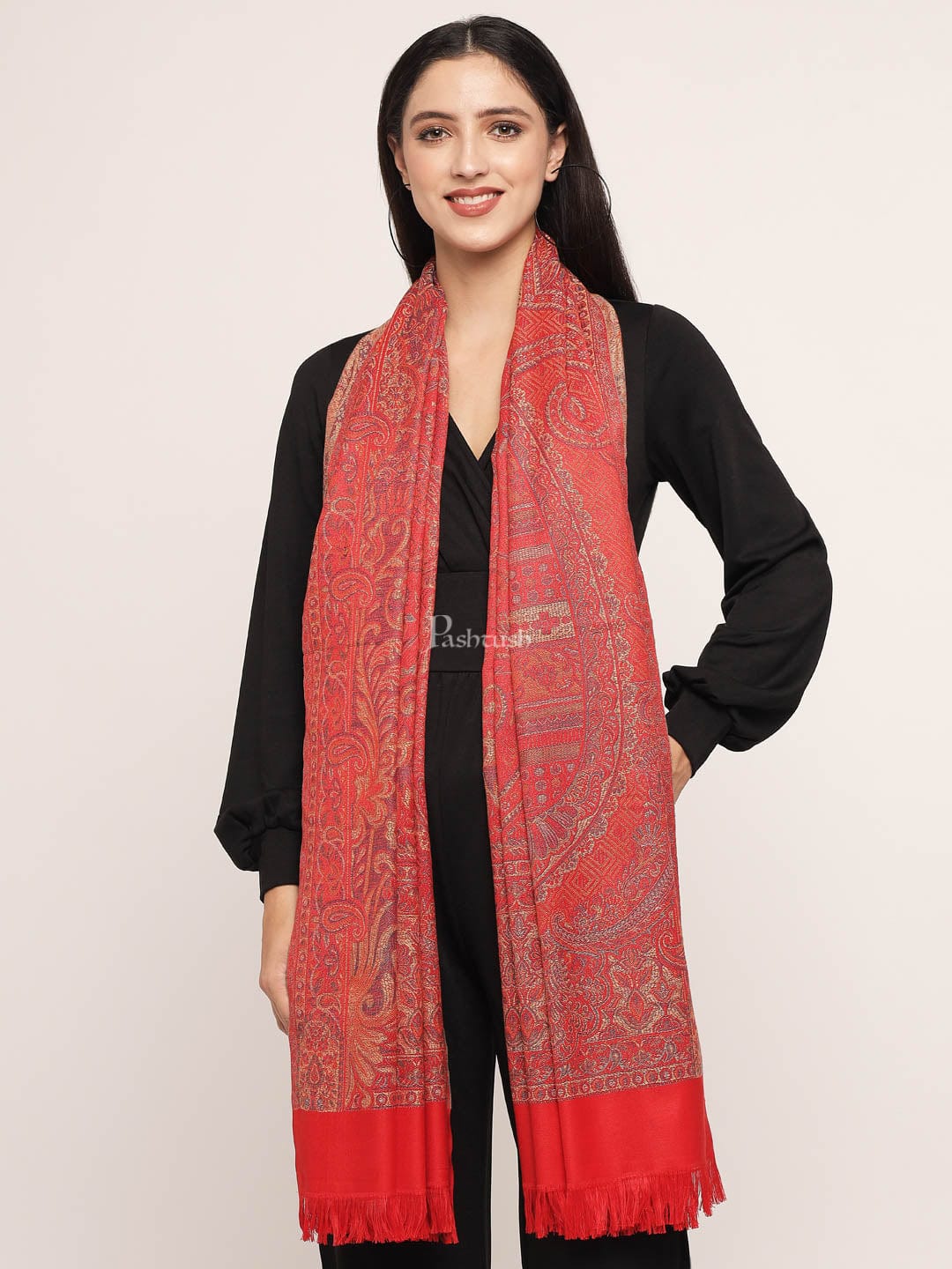 Pashtush Women's Jamawar Shawl - Image 3