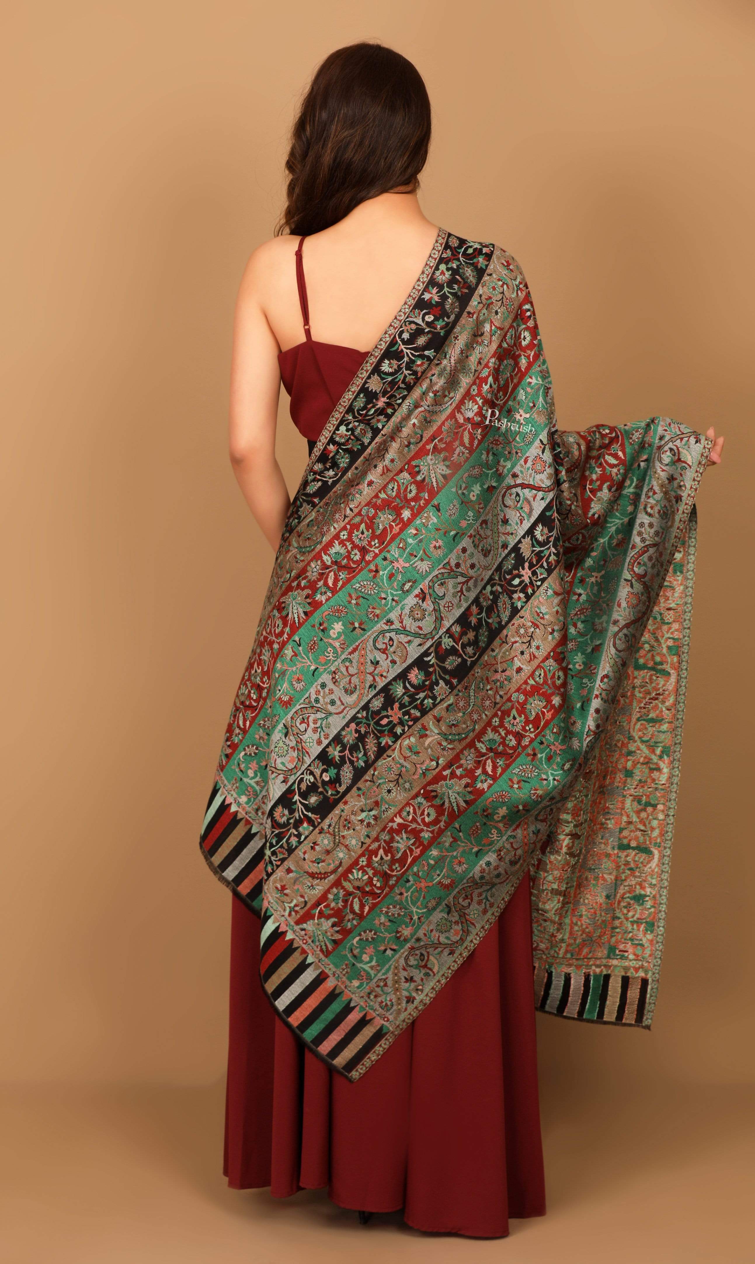 Pashtush Women'S Ethnic Design, Soft Bamboo Scarf, Casual Stoles, Wraps - Image 4