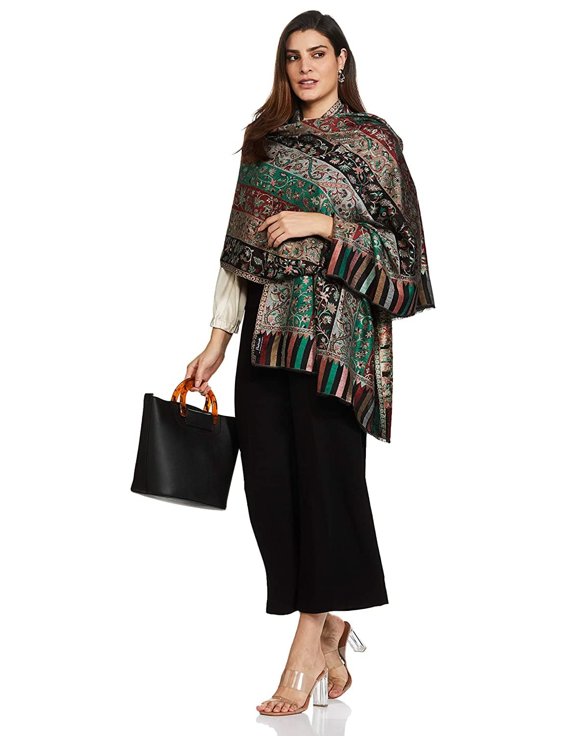 Pashtush Women'S Ethnic Design, Soft Bamboo Scarf, Casual Stoles, Wraps - Image 8
