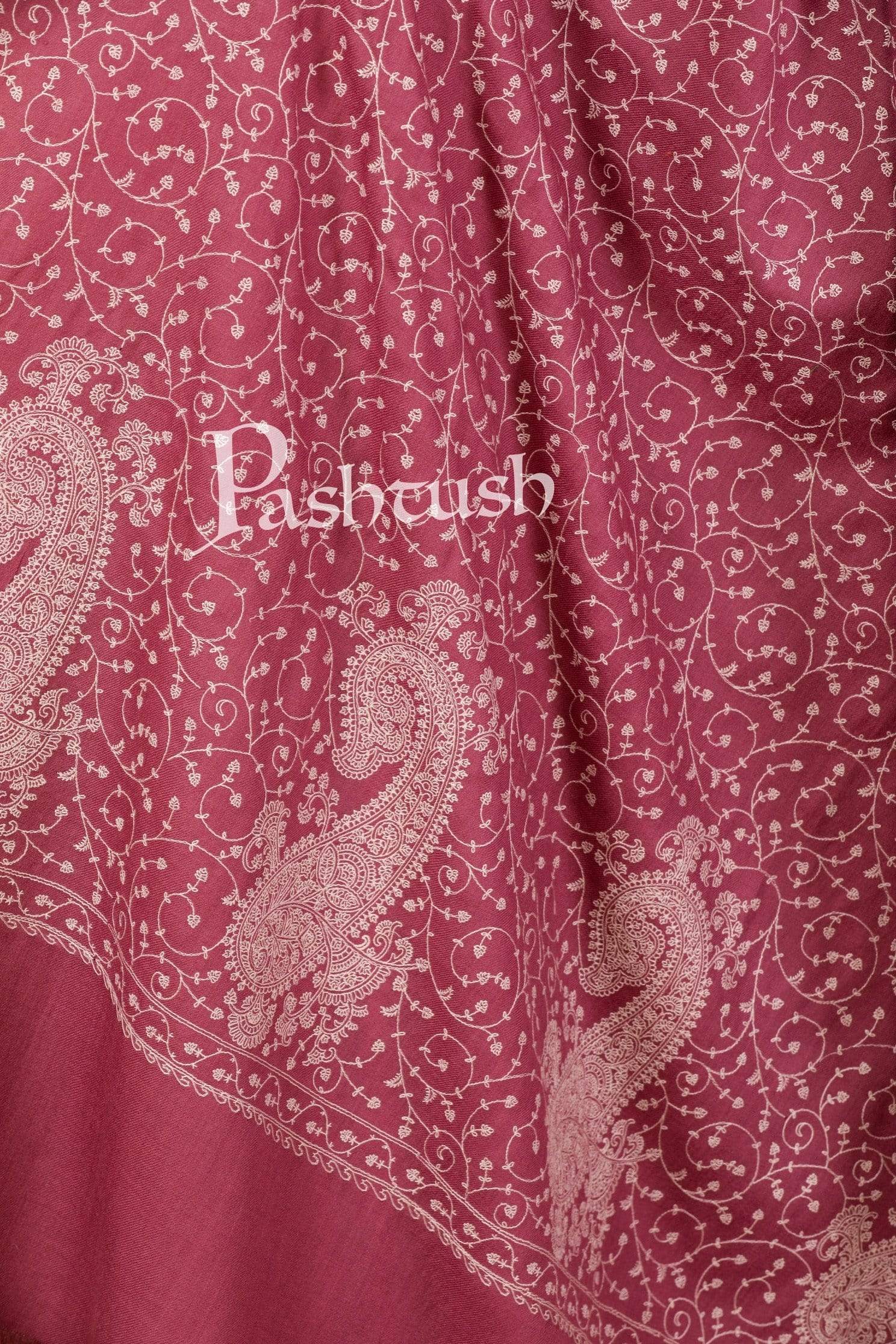 Pashtush Womens Shawl With Tone On Tone Embroidery, Soft And Warm, Light Weight - Image 2