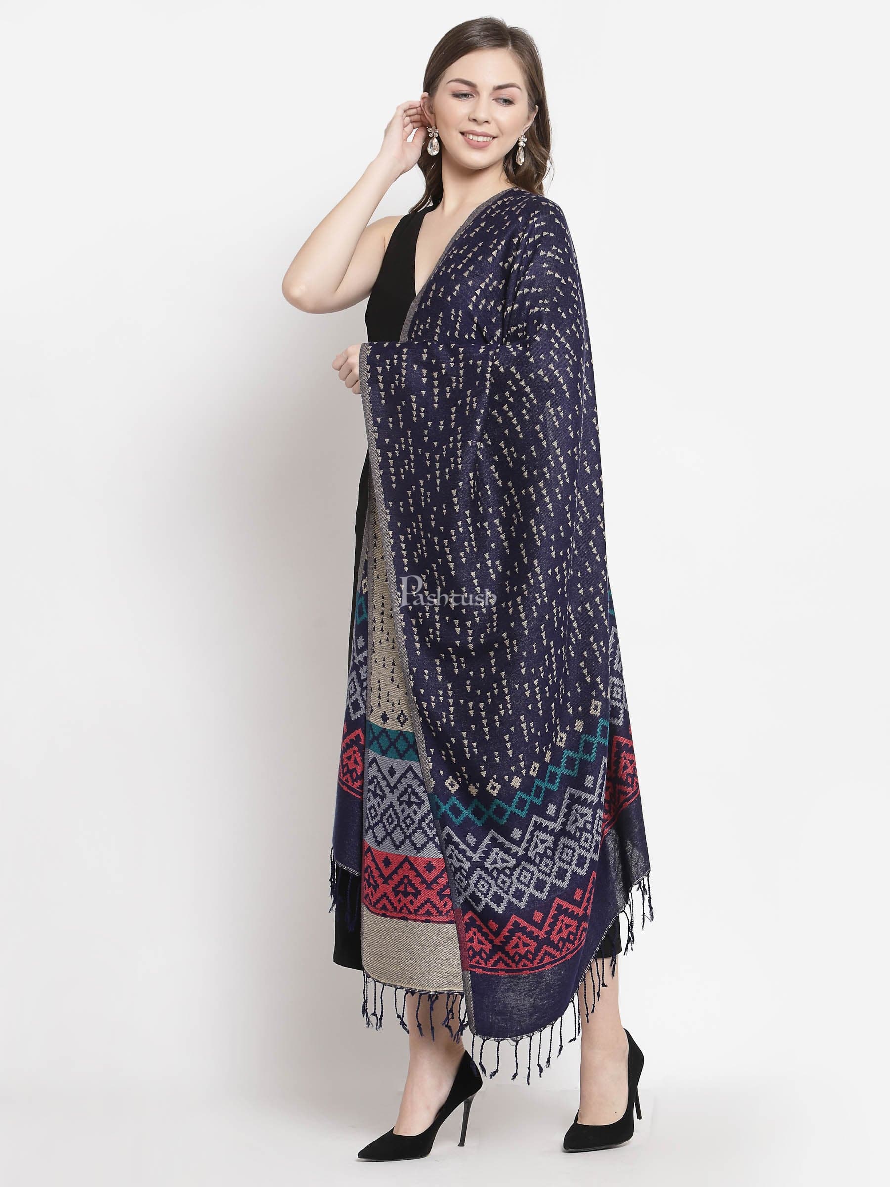 Pashtush Women'S Aztec Design, Soft Bamboo Scarf - Image 3