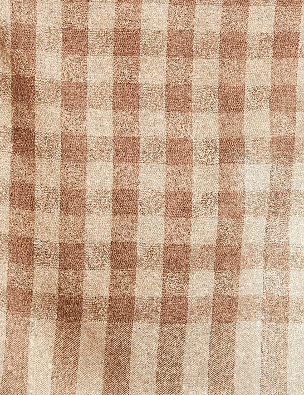 Pashtush Womens Luxury Wool Check Scarf, Soft Wool Reversible Scarf Stole, Extra-Fine - Image 11