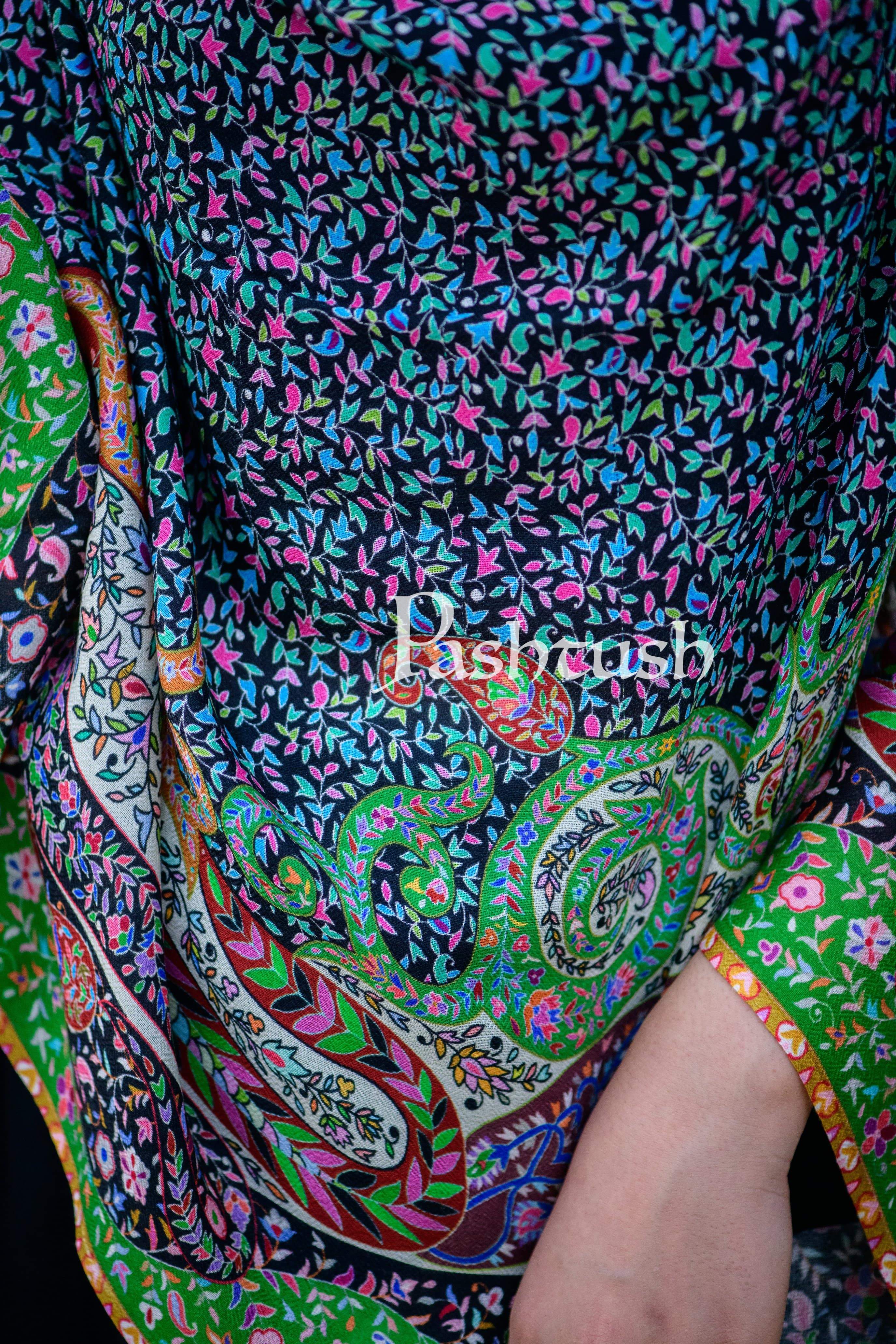 Pashtush Womens Mughal Printed Stole, Extra Soft Bamboo Fabric - Image 2